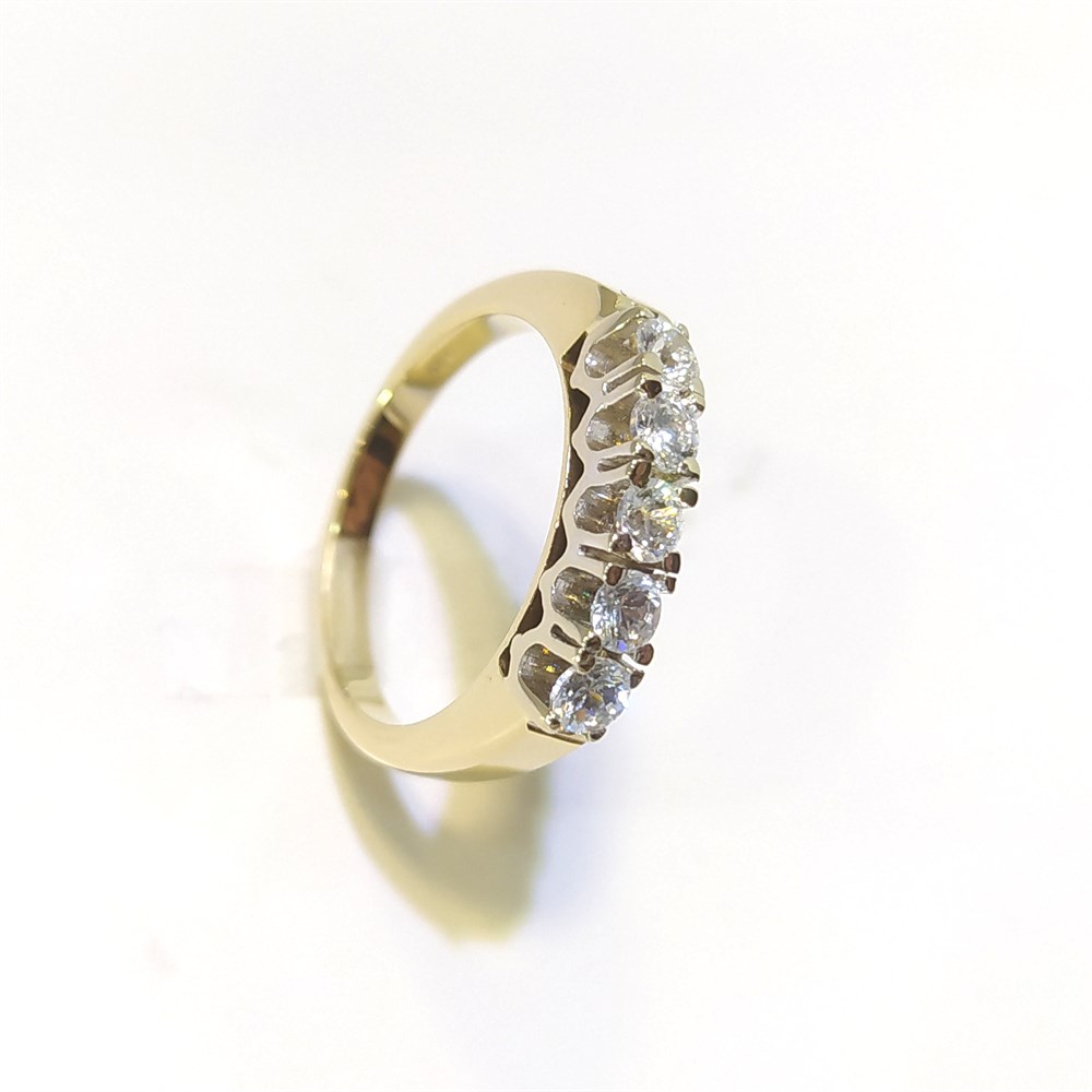 Beş TAş Yüzük 14 Ayar Altın