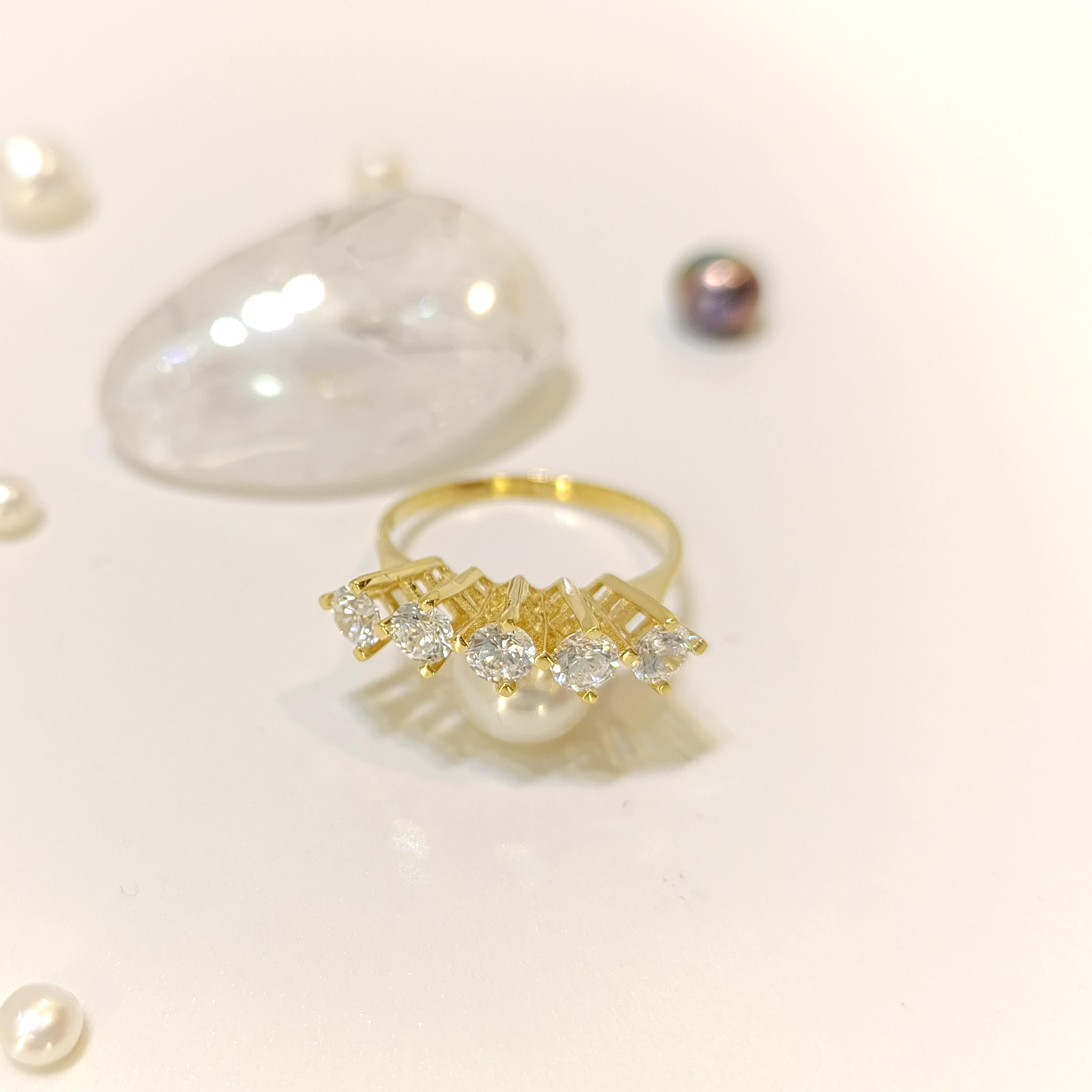 Beş Taş Yüzük 14 Ayar Altın HD VİDEOLU