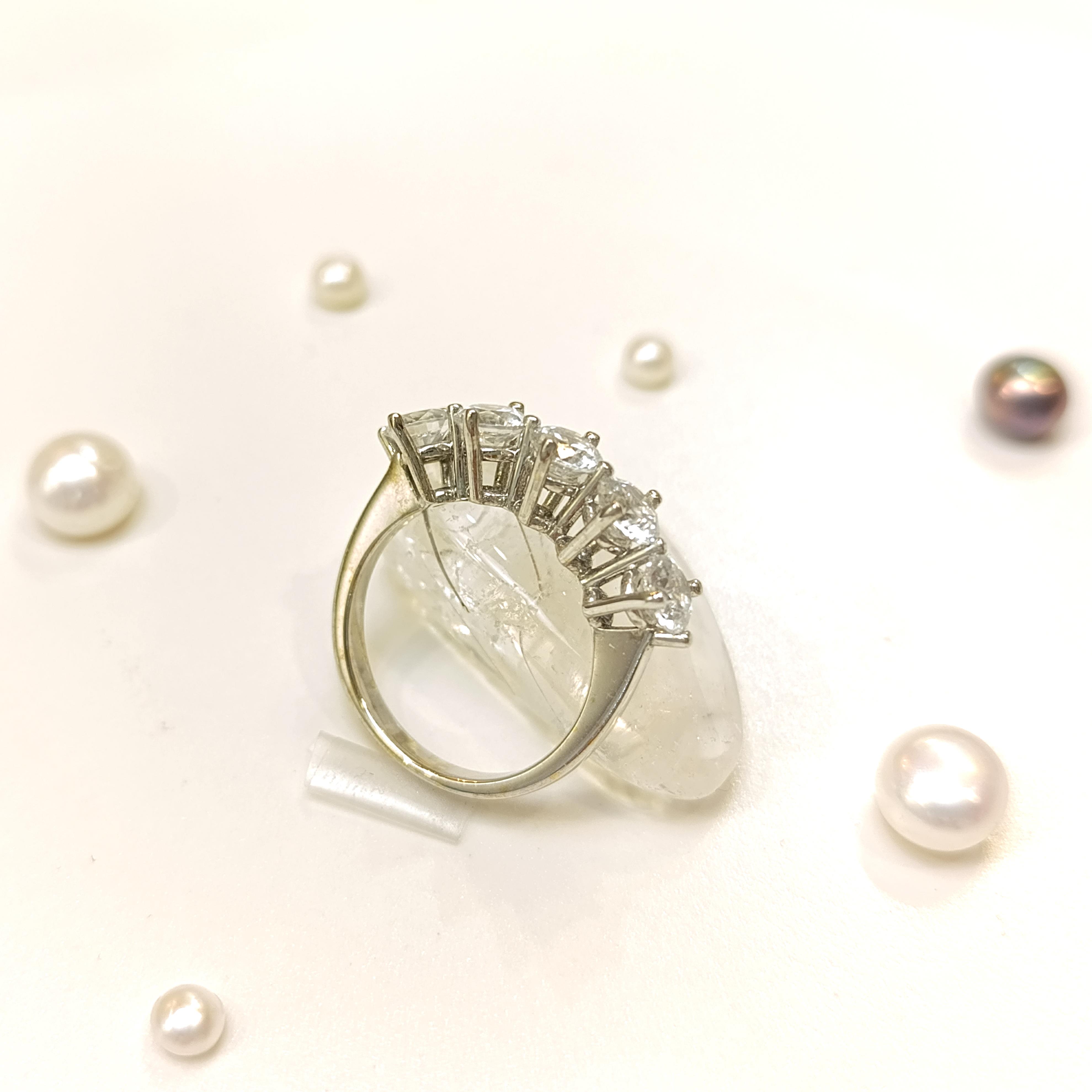 Beş Taş Yüzük 14 Ayar Altın HD VİDEOLU