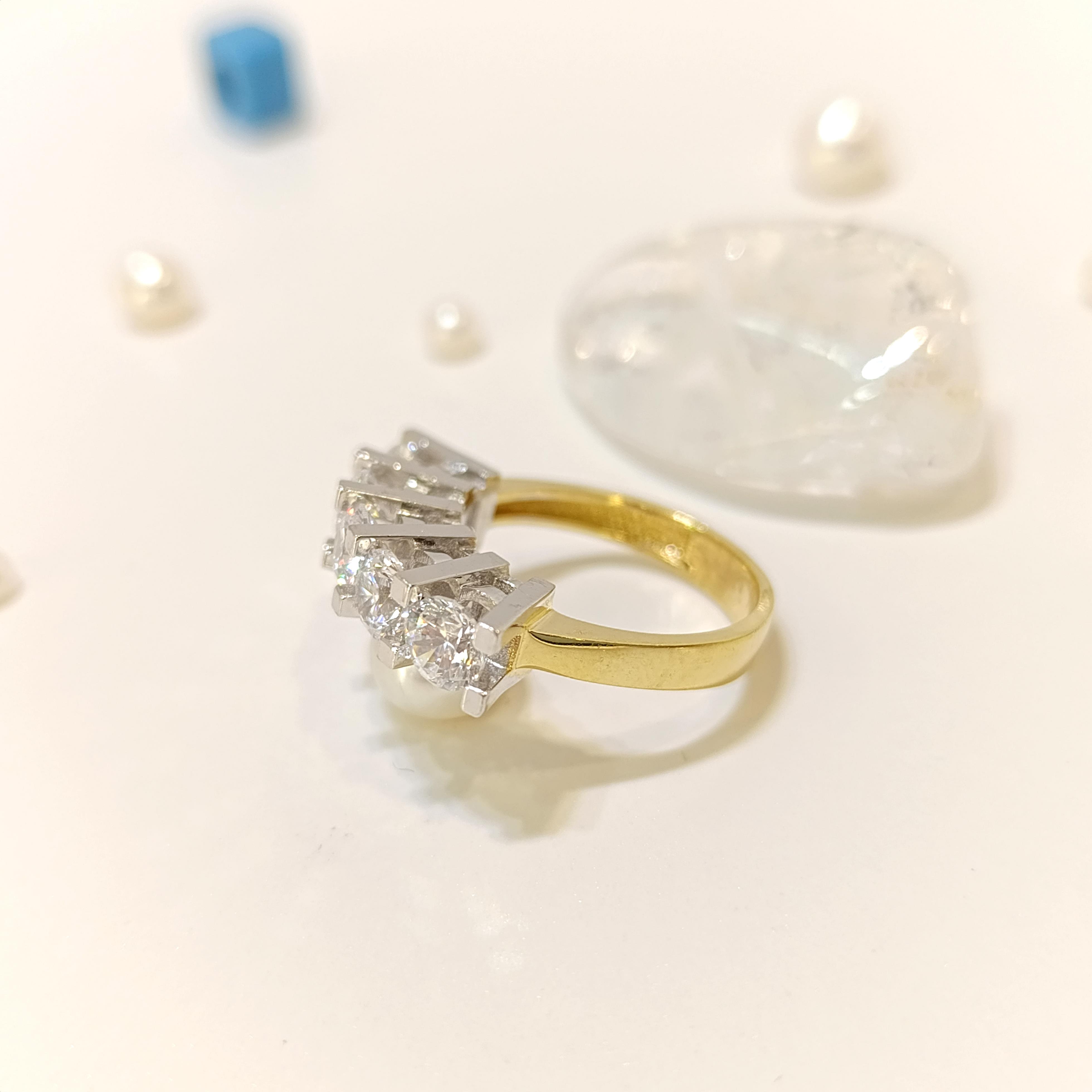 Beş Taş Yüzük 14 Ayar Altın HD VİDEOLU