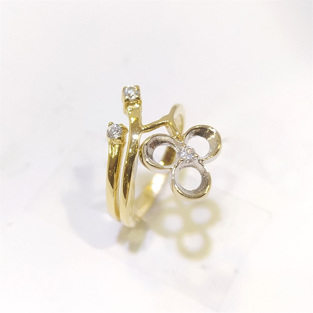 Çiçek Yüzük 14 Ayar Altın