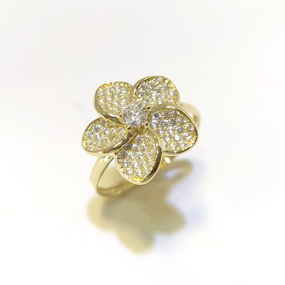 Çiçek Yüzük 14 Ayar Altın