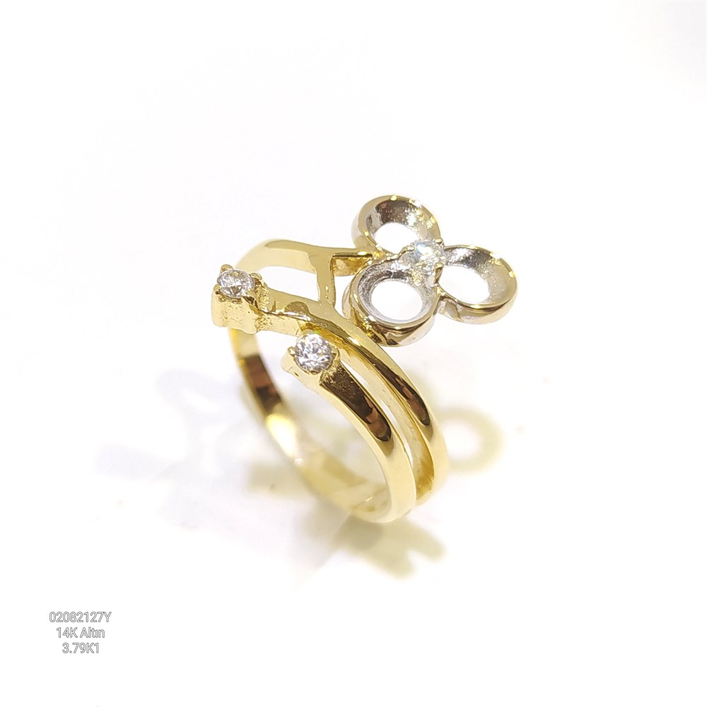 Çiçek Yüzük 14 Ayar Altın