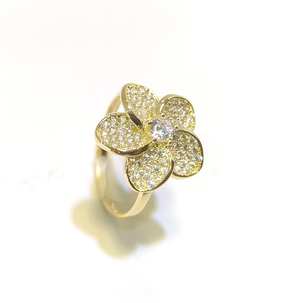 Çiçek Yüzük 14 Ayar Altın