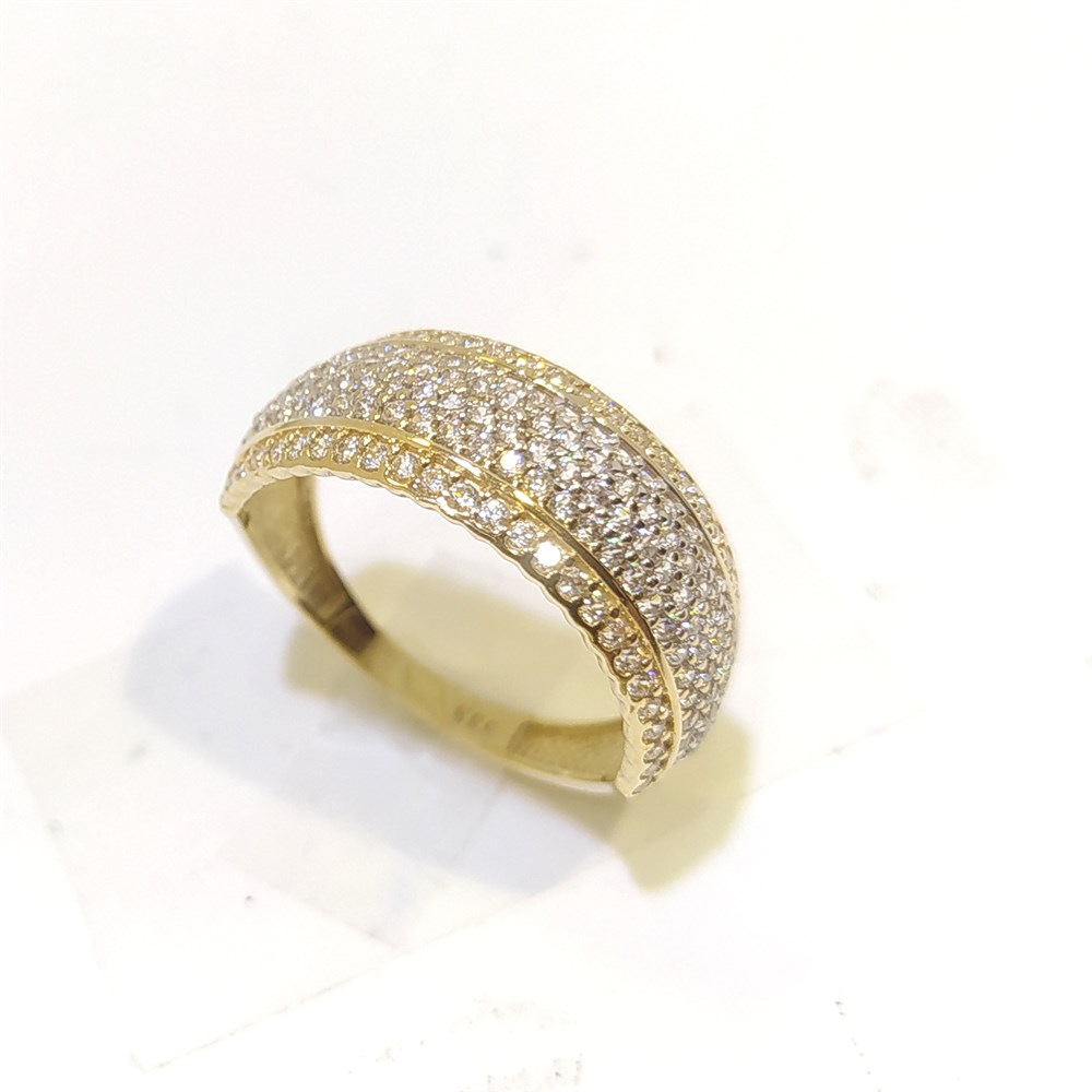 Geniş Su Yolu Yüzük 14 Ayar Altın