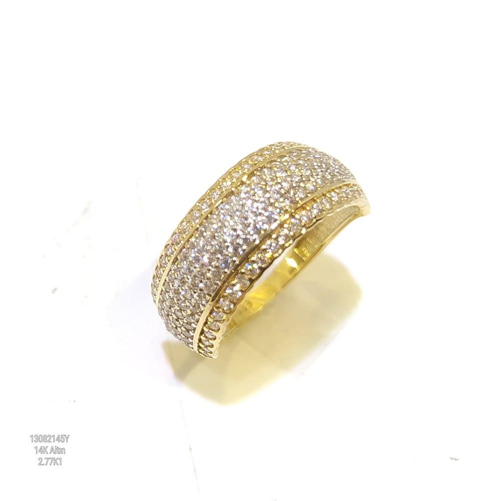 Geniş Su Yolu Yüzük 14 Ayar Altın