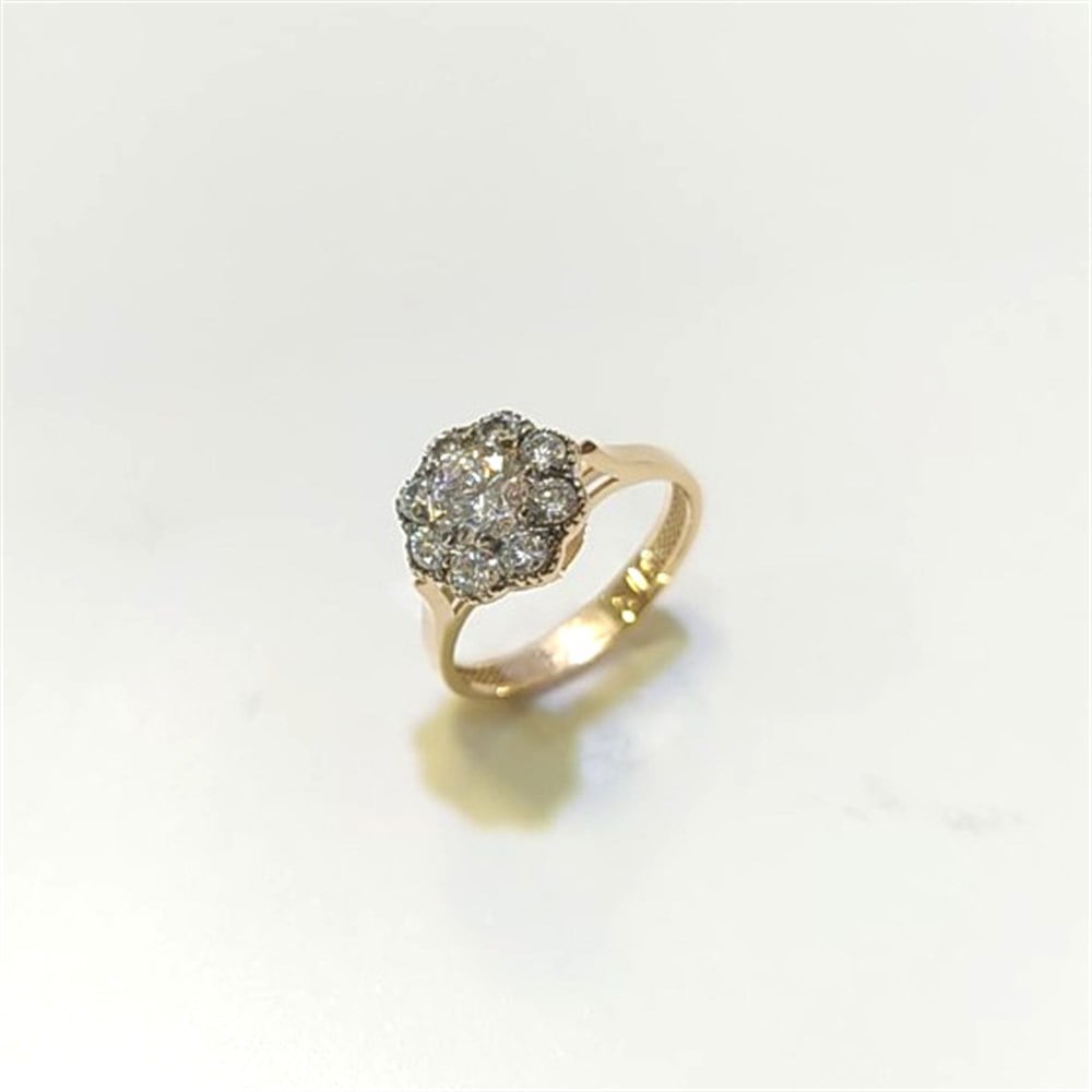 Gül Yüzük 14 Ayar Altın