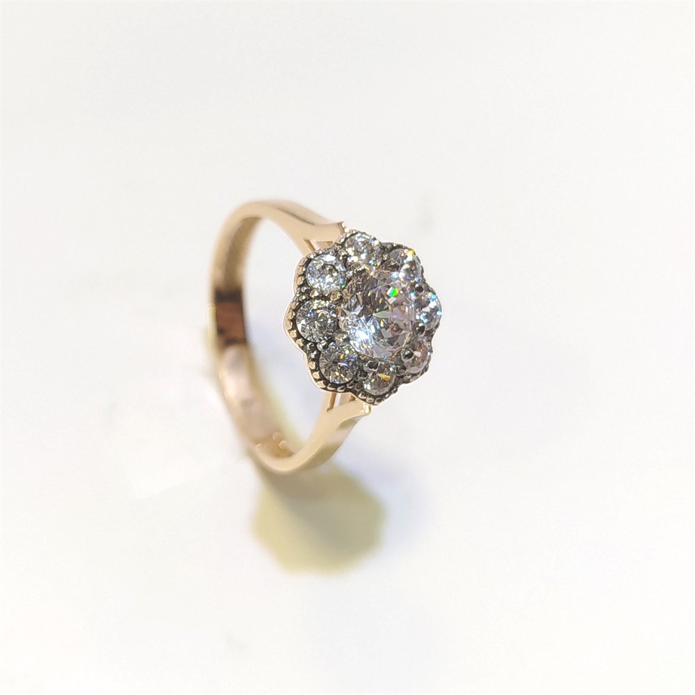 Gül Yüzük 14 Ayar Altın