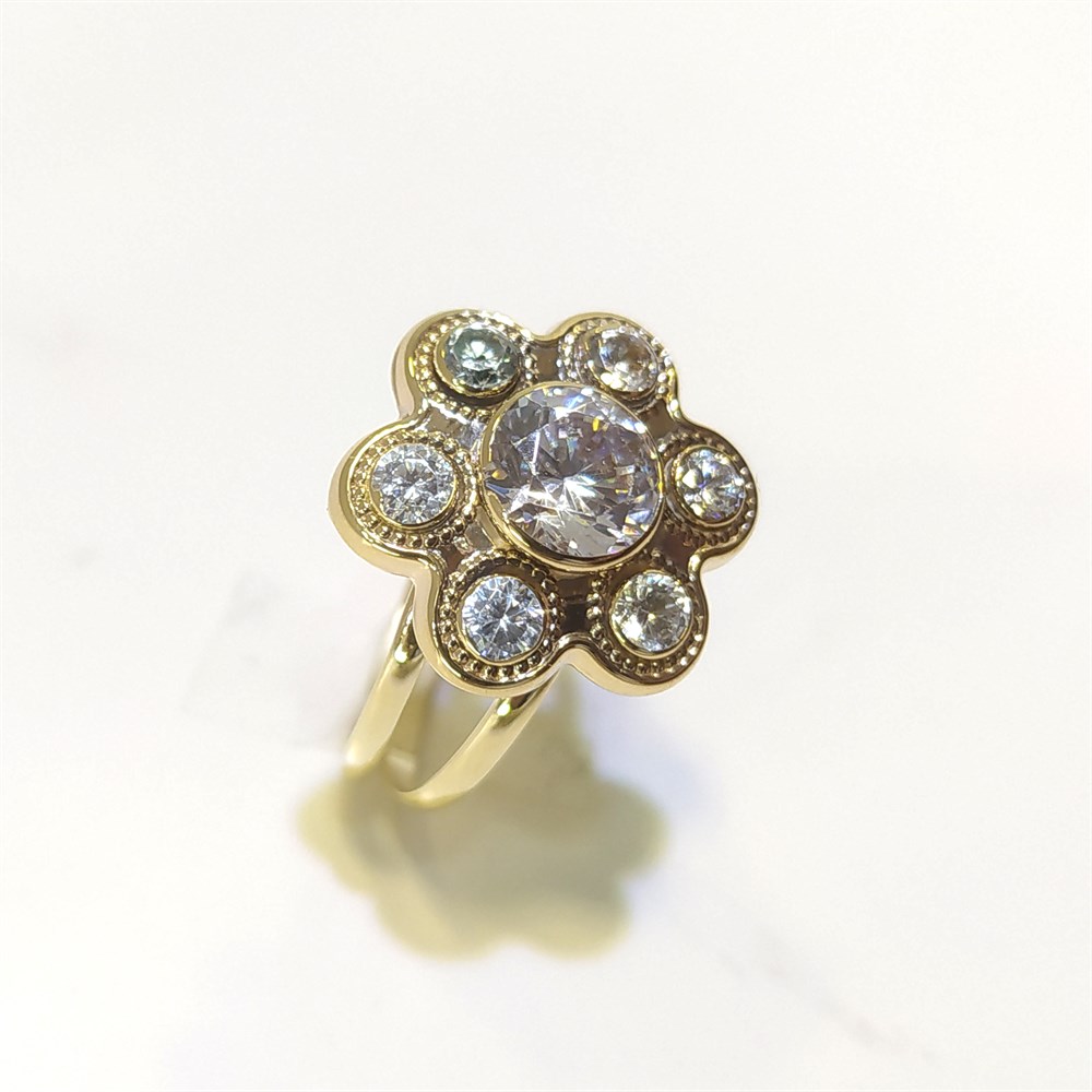 Gül Yüzük 14 Ayar Altın