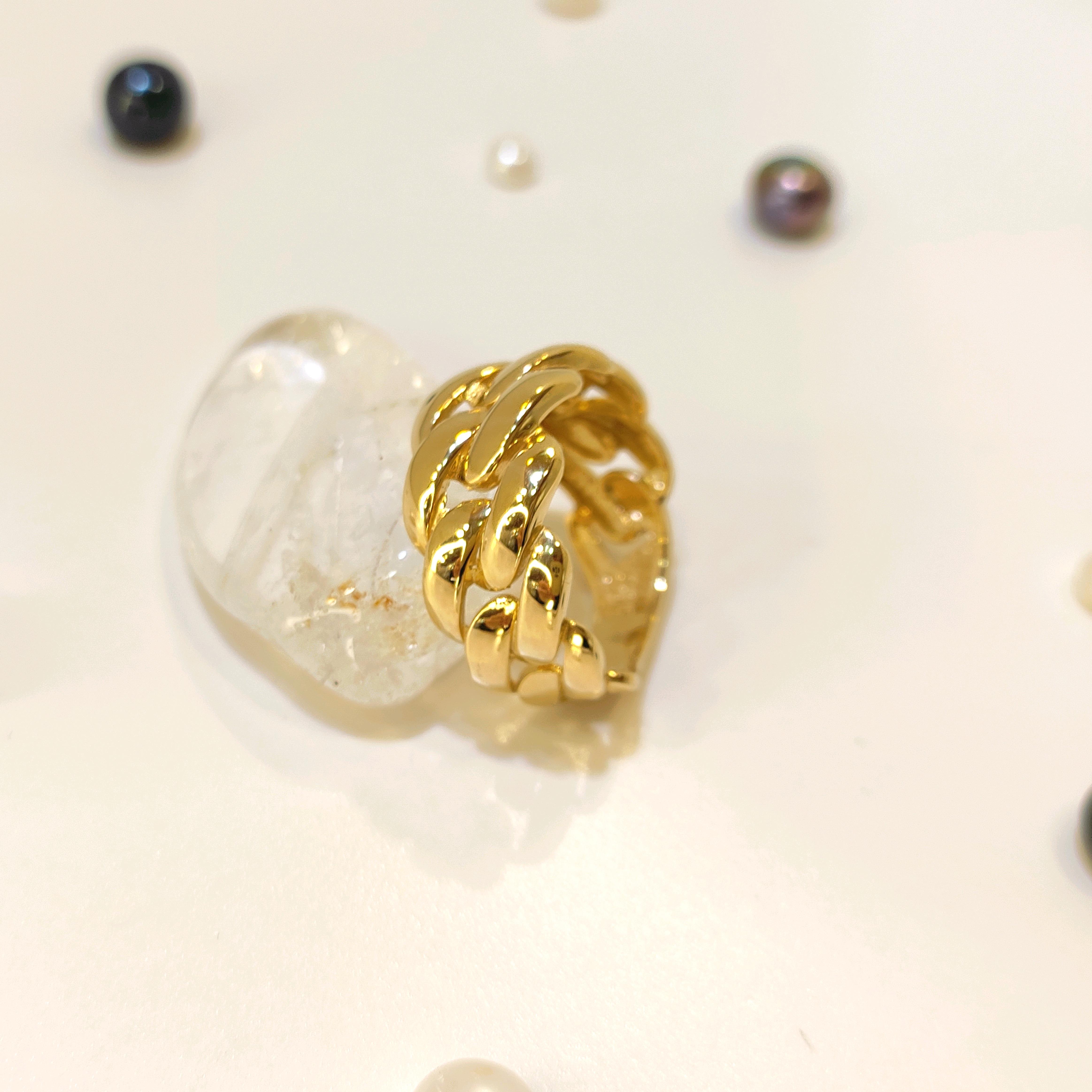 Gurmet Taşsız Zincir Yüzük 14 Ayar Altın HD VİDEOLU