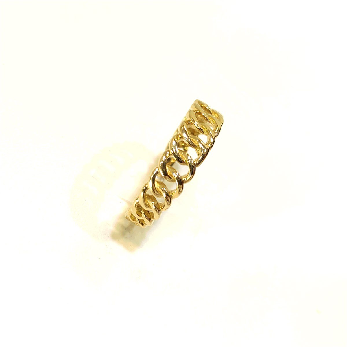 Gurmet Zincir Taşsız Yüzük 14 Ayar Altın