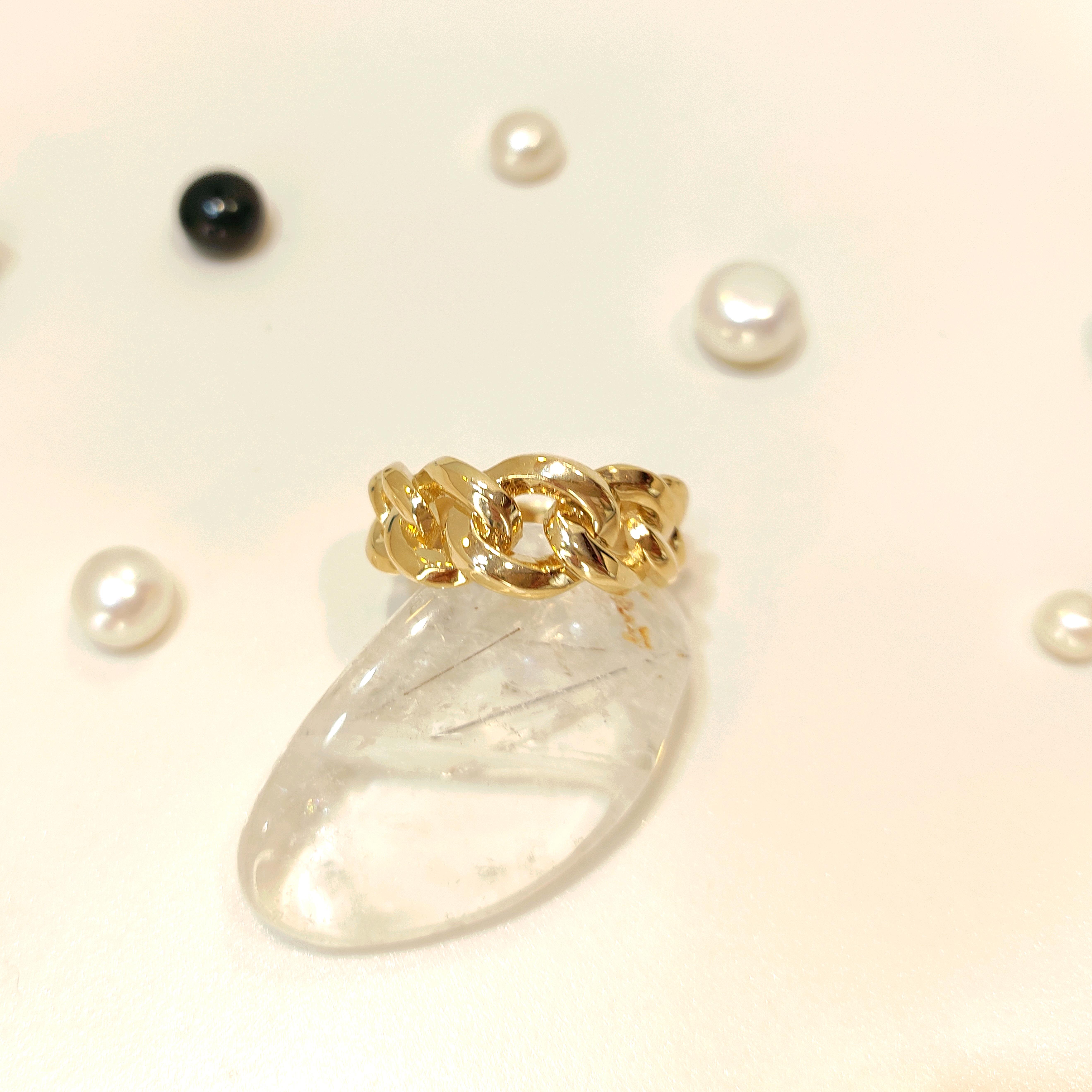 Gurmet Zincir Yüzük 14 Ayar Altın HD VİDEOLU