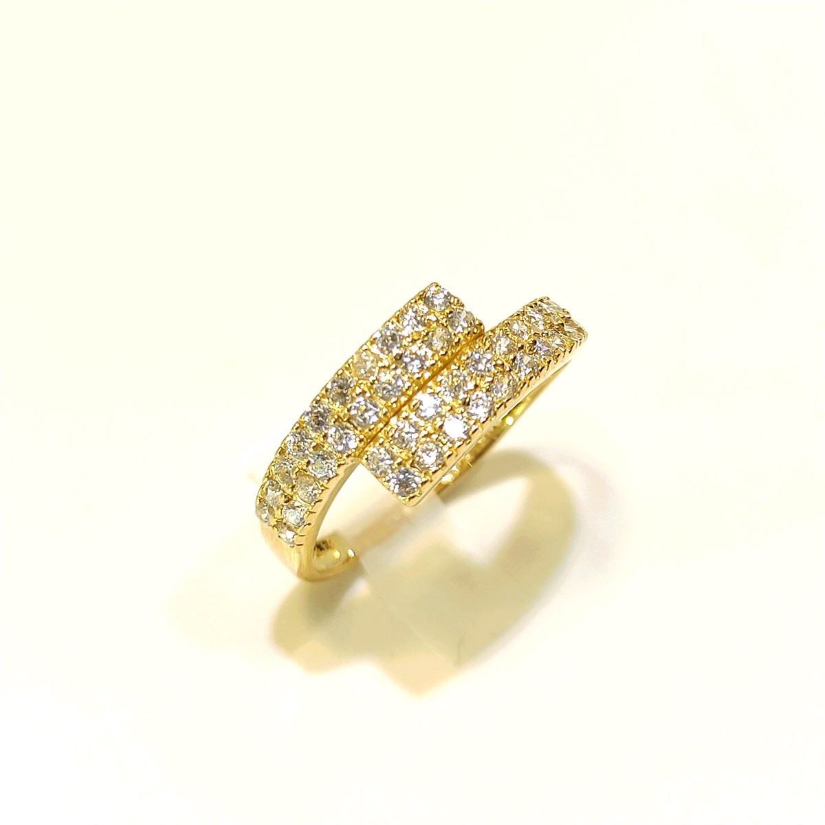 İkili Su Yolu Yüzük 14 Ayar Altın