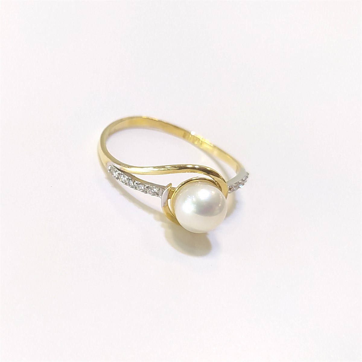 İnci Yüzük 14 Ayar Altın