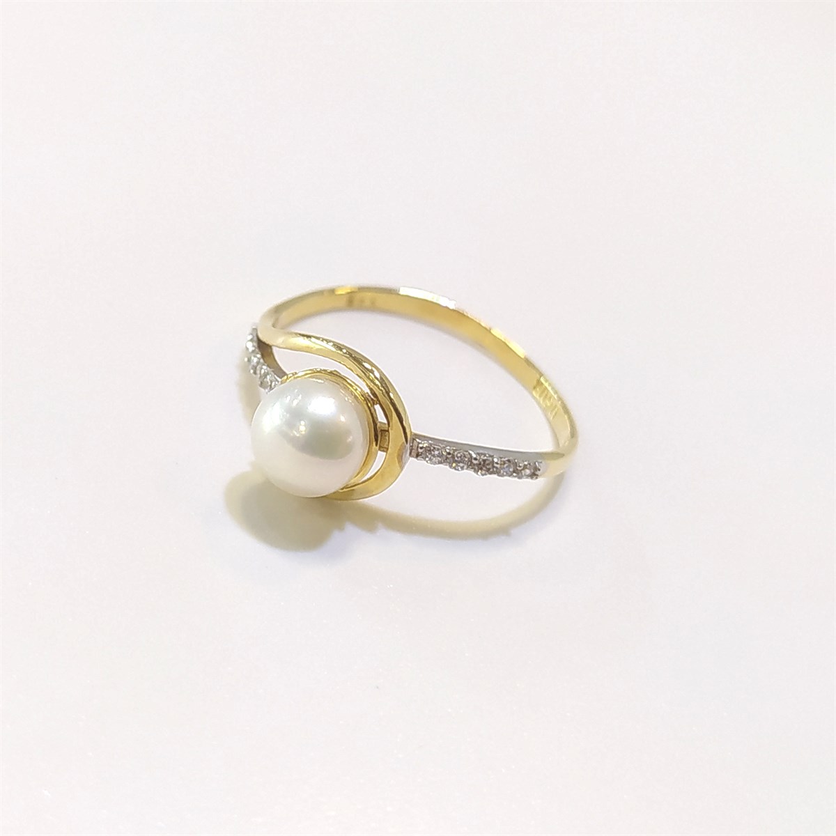 İnci Yüzük 14 Ayar Altın