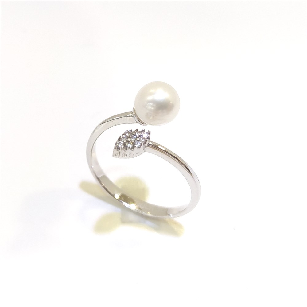 İnci Yüzük 14 Ayar Altın