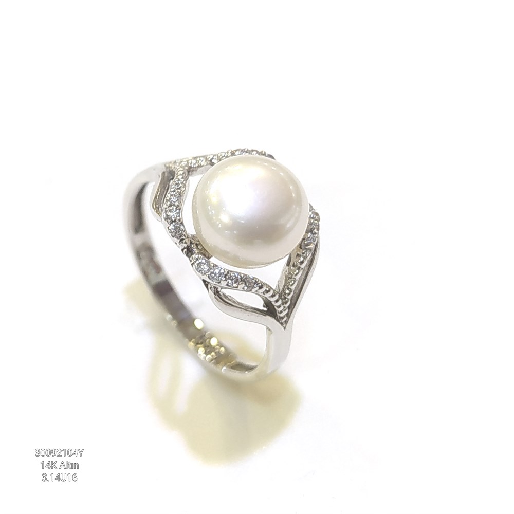 İnci Yüzük 14 Ayar Altın