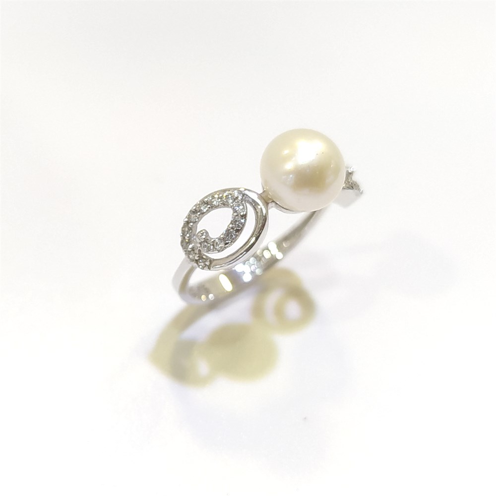 İnci Yüzük 14 Ayar Altın