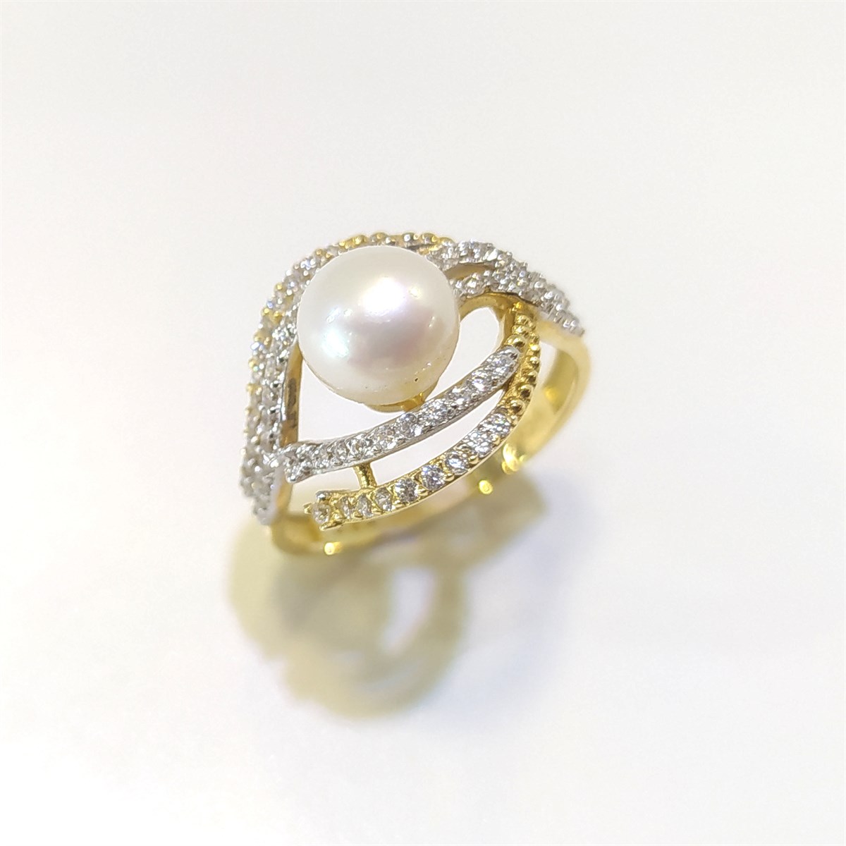 İnci Yüzük 14 Ayar Altın