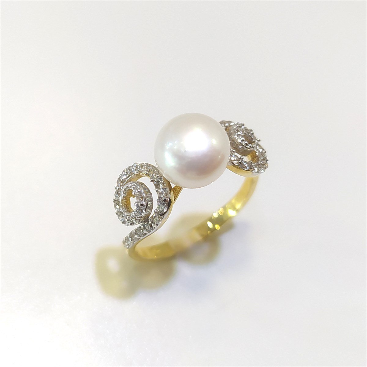 İnci Yüzük 14 Ayar Altın