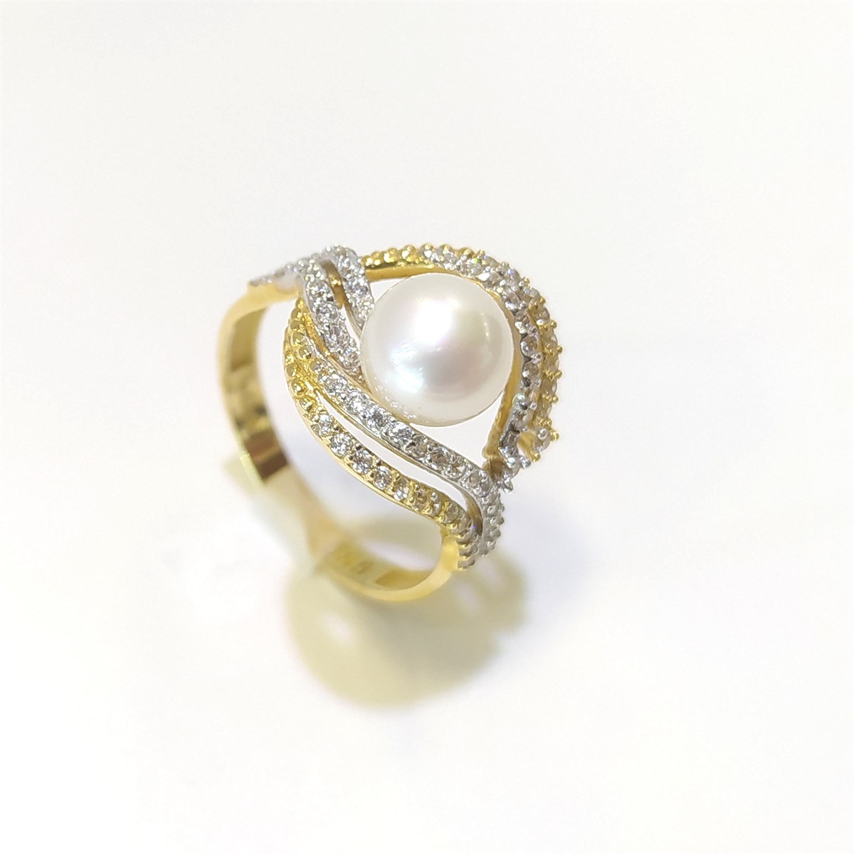 İnci Yüzük 14 Ayar Altın