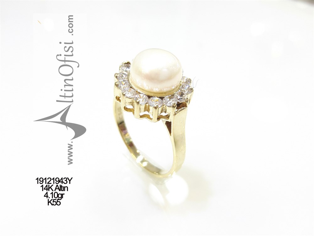 İnci Yüzük 14 Ayar Altın
