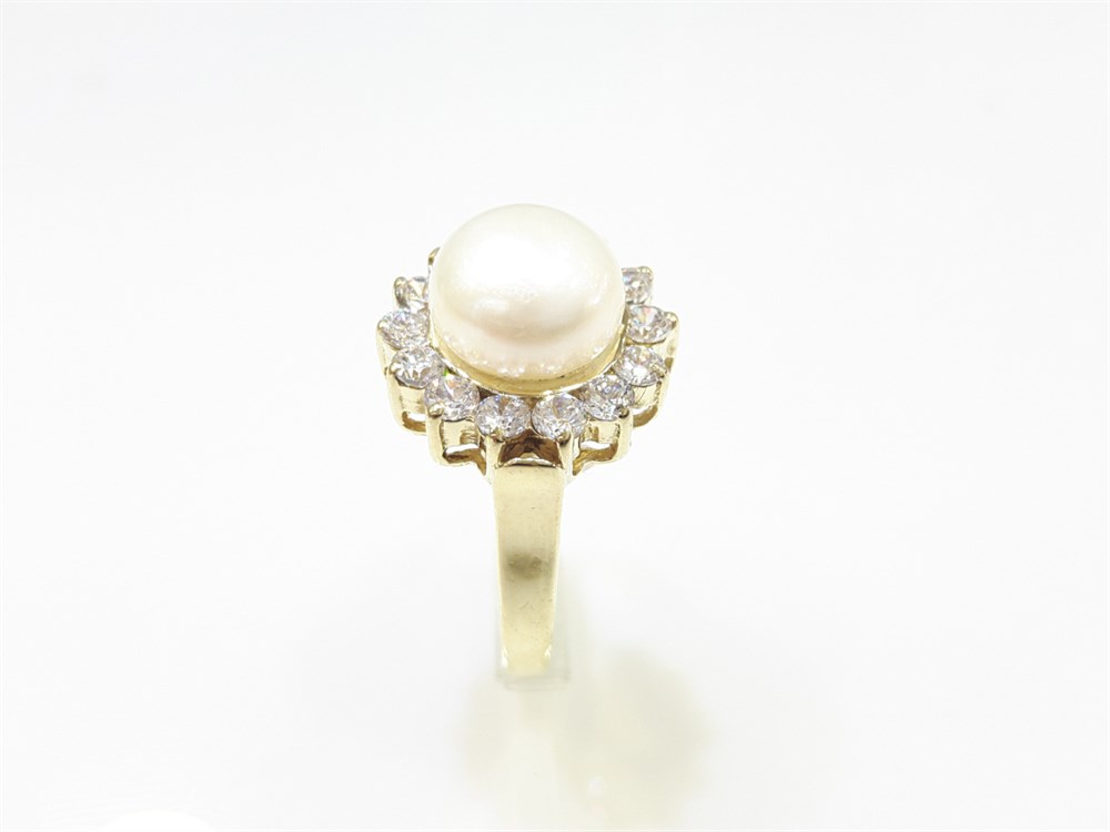 İnci Yüzük 14 Ayar Altın