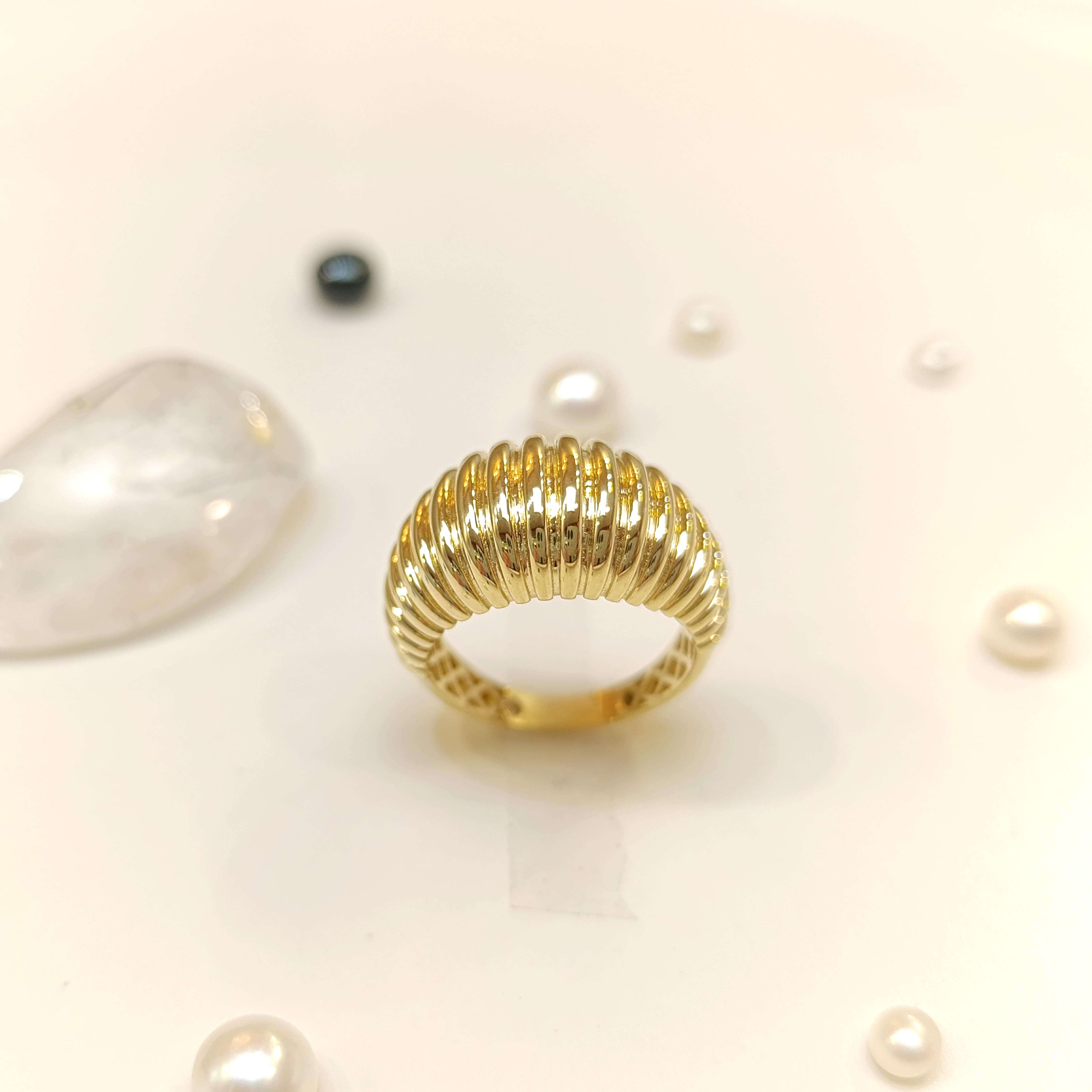 İstiridye Taşsız Yüzük 14 Ayar Altın HD VİDEOLU