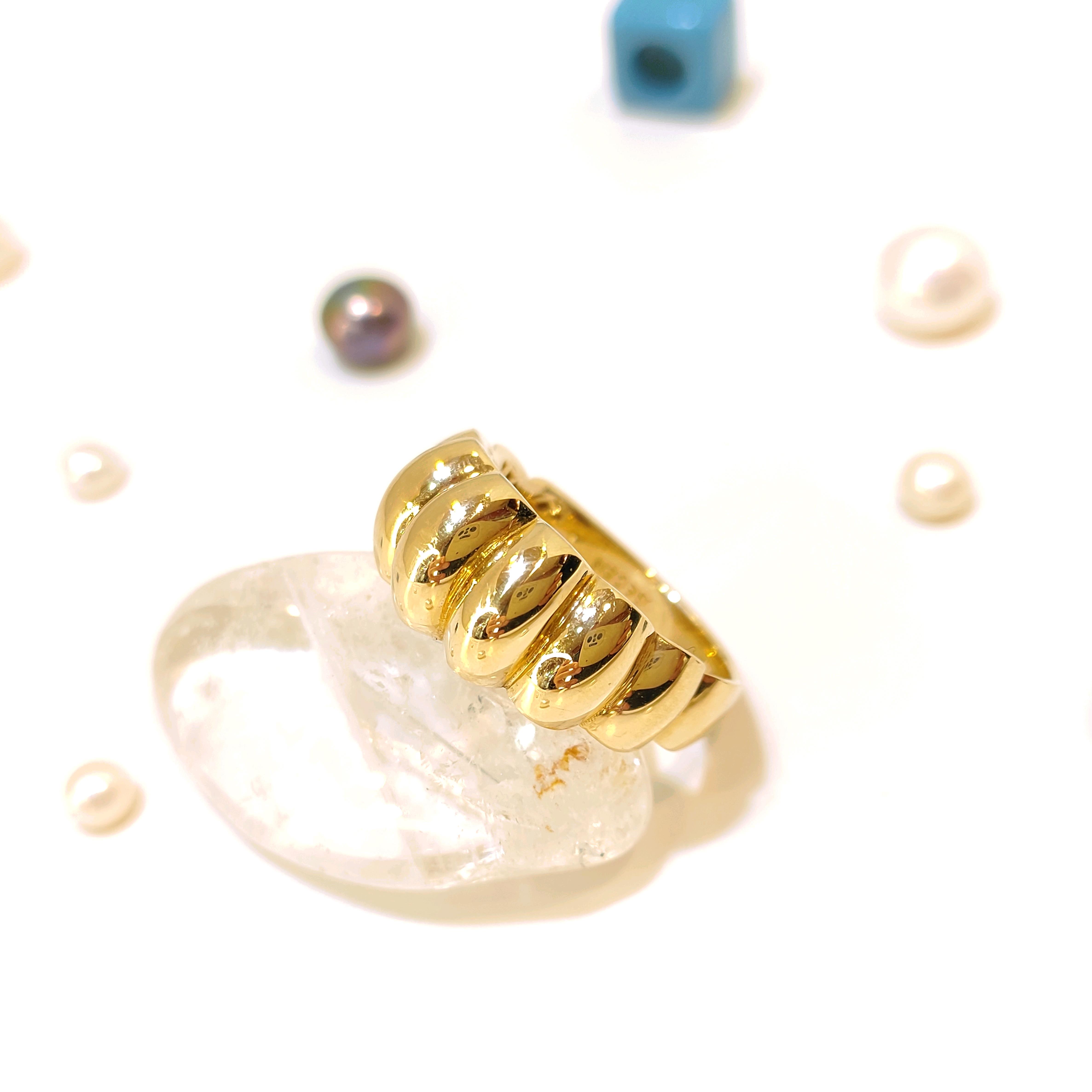 İstiridye Taşsız Yüzük 14 Ayar Altın HD VİDEOLU