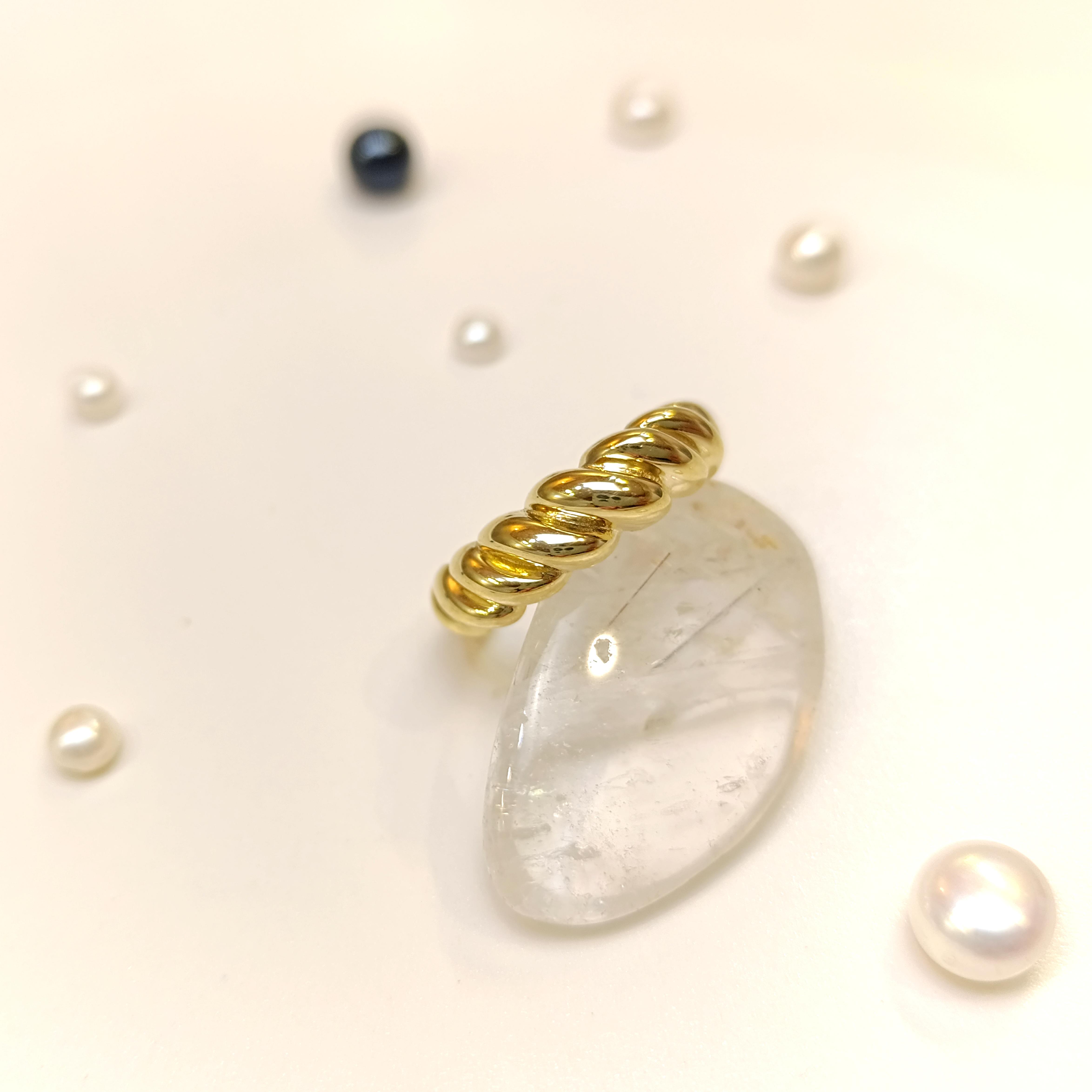 İstiridye Taşsız Yüzük 14 Ayar Altın HD VİDEOLU