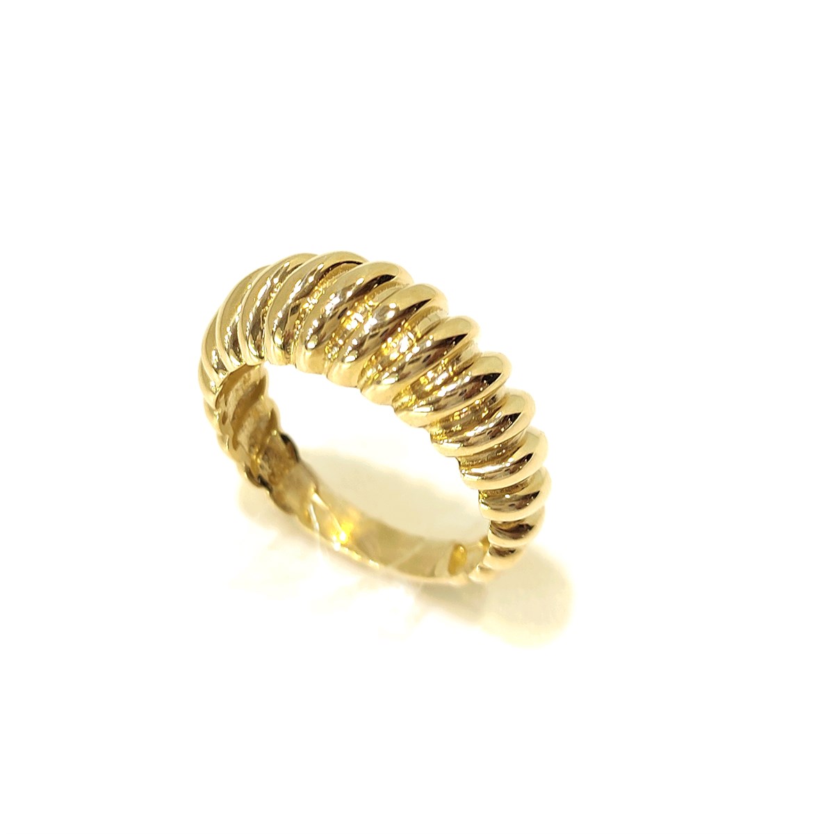 İstiridye Yüzük 14 Ayar Altın 4K VİDEOLU