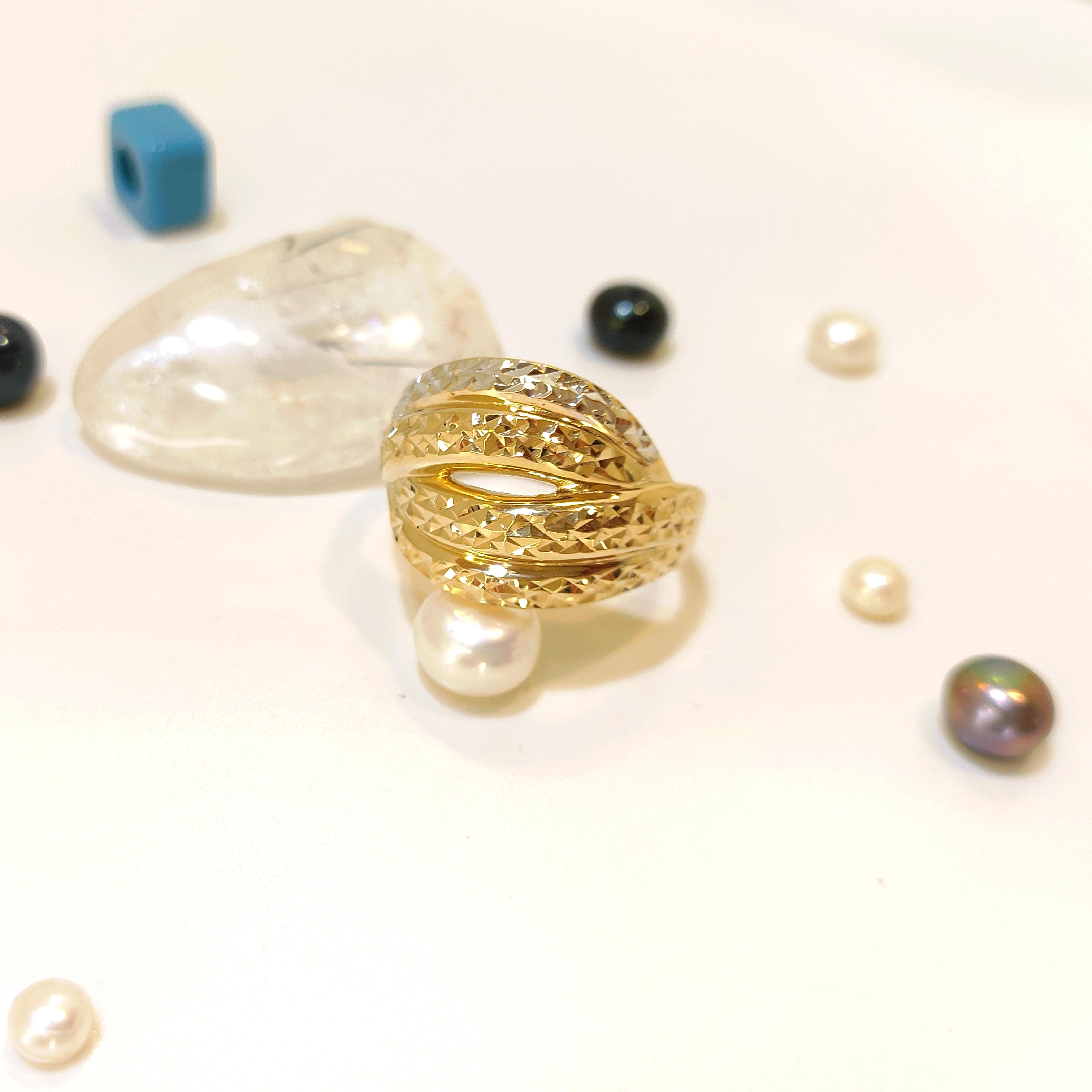 Kalem İşlemeli Taşsız Yüzük 14 Ayar Altın HD VİDEOLU