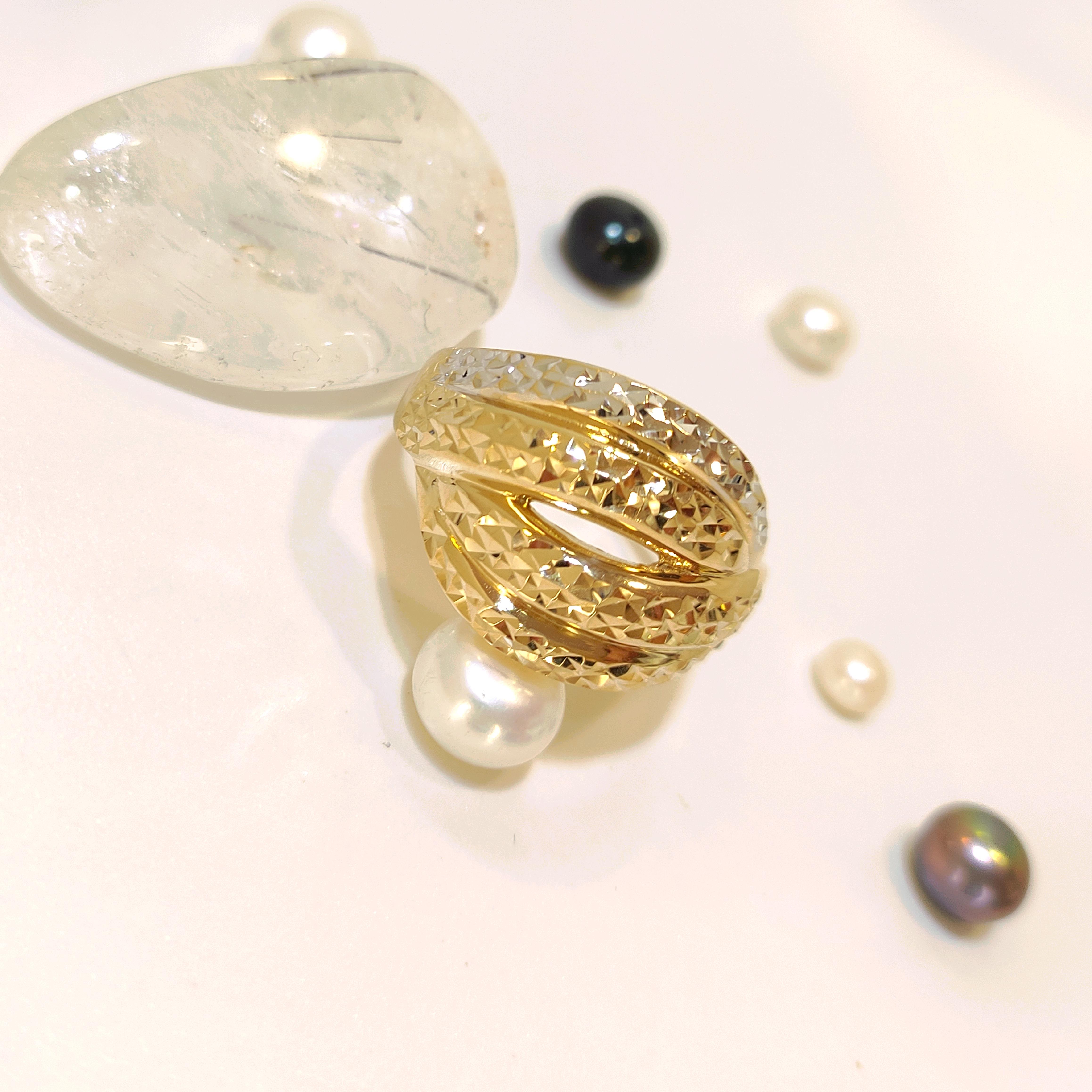 Kalem İşlemeli Taşsız Yüzük 14 Ayar Altın HD VİDEOLU