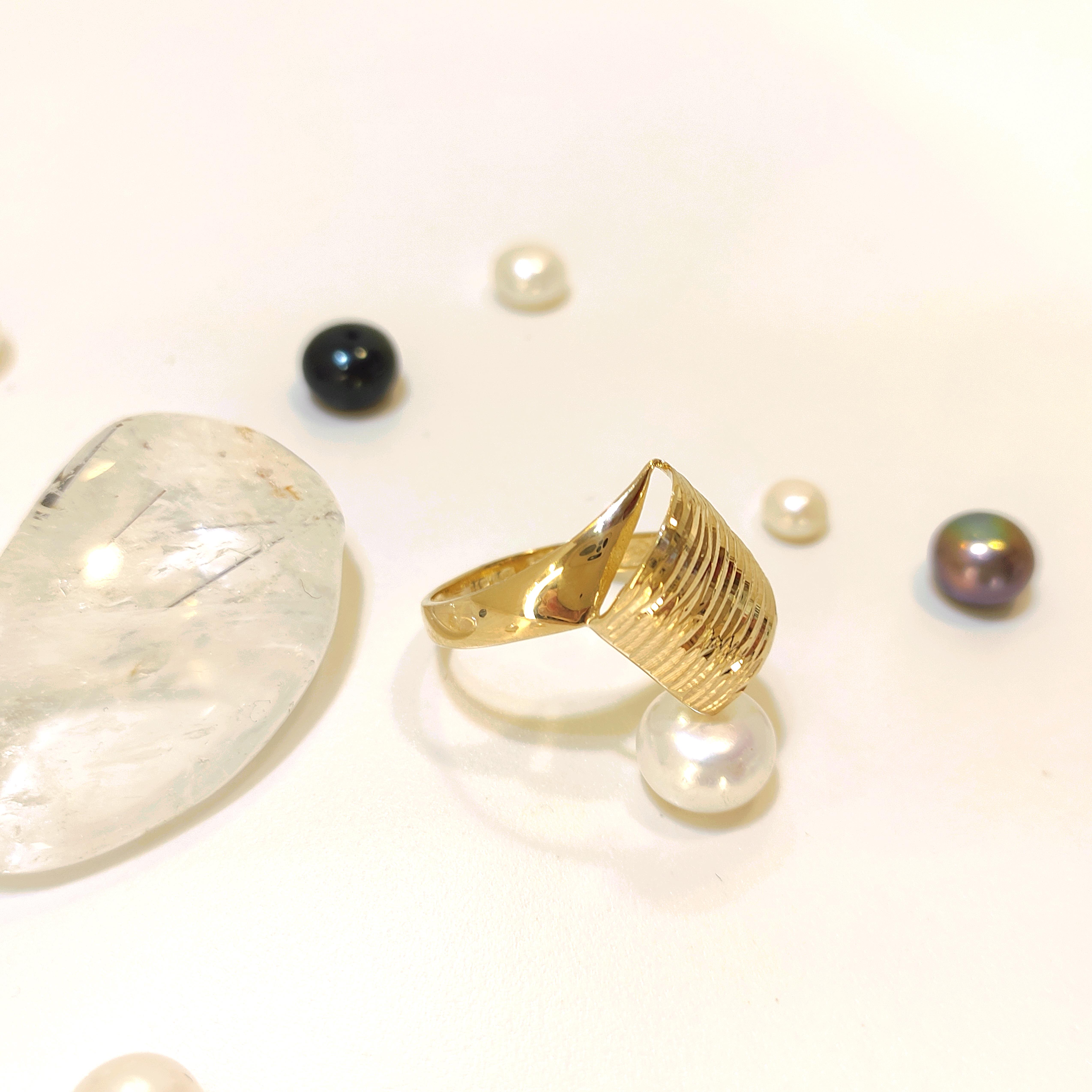 Kalem İşlemeli Taşsız Yüzük 14 Ayar Altın HD VİDEOLU