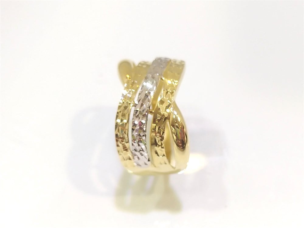 Kaleml İşlemli Taşsız Yüzük 14 Ayar Altın