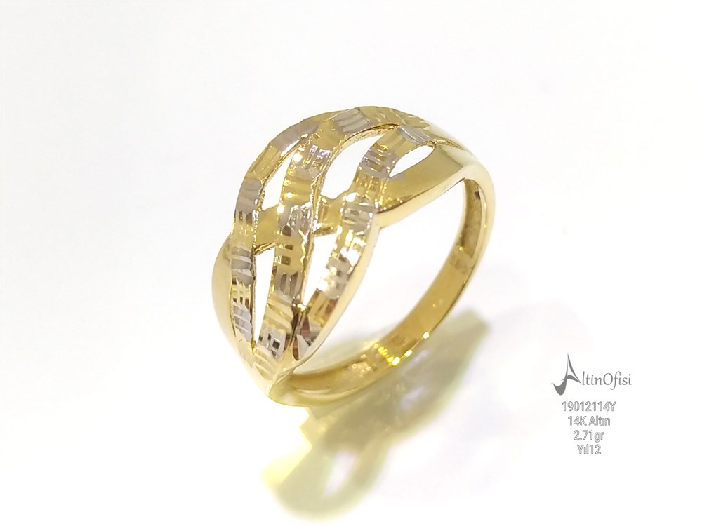 Kalemli Taşsız Yüzük 14 Ayar Altın