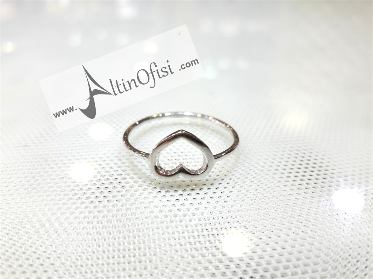 Kalpli Yüzük beyaz  14 Ayar Altın