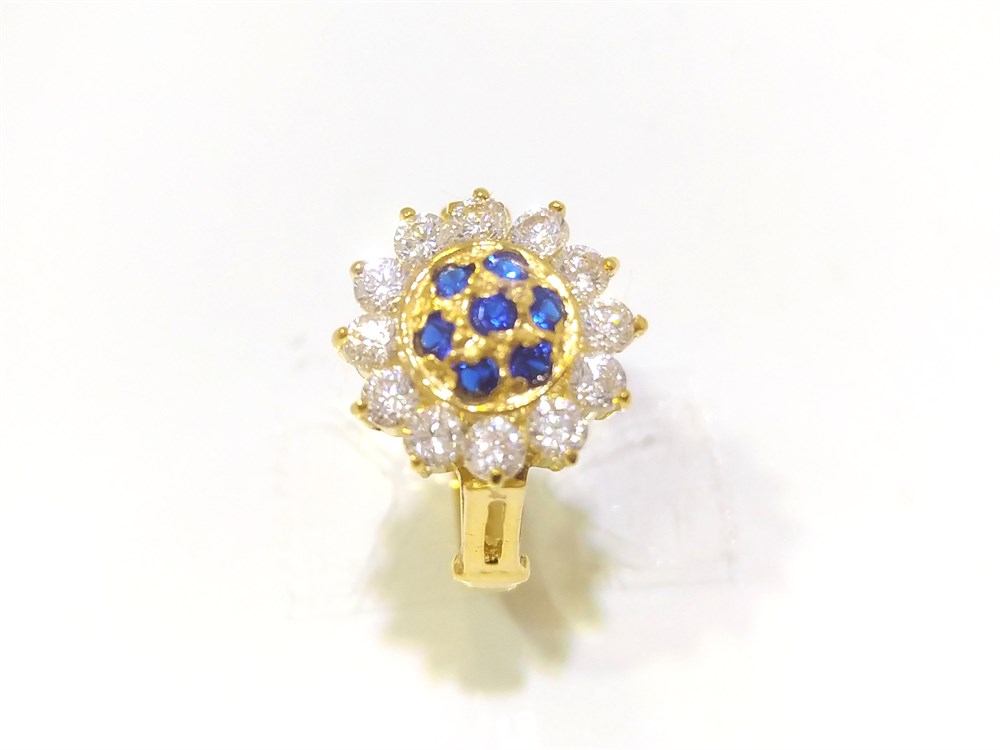 Lacivert Taşlı Yüzük 14 Ayar Altın