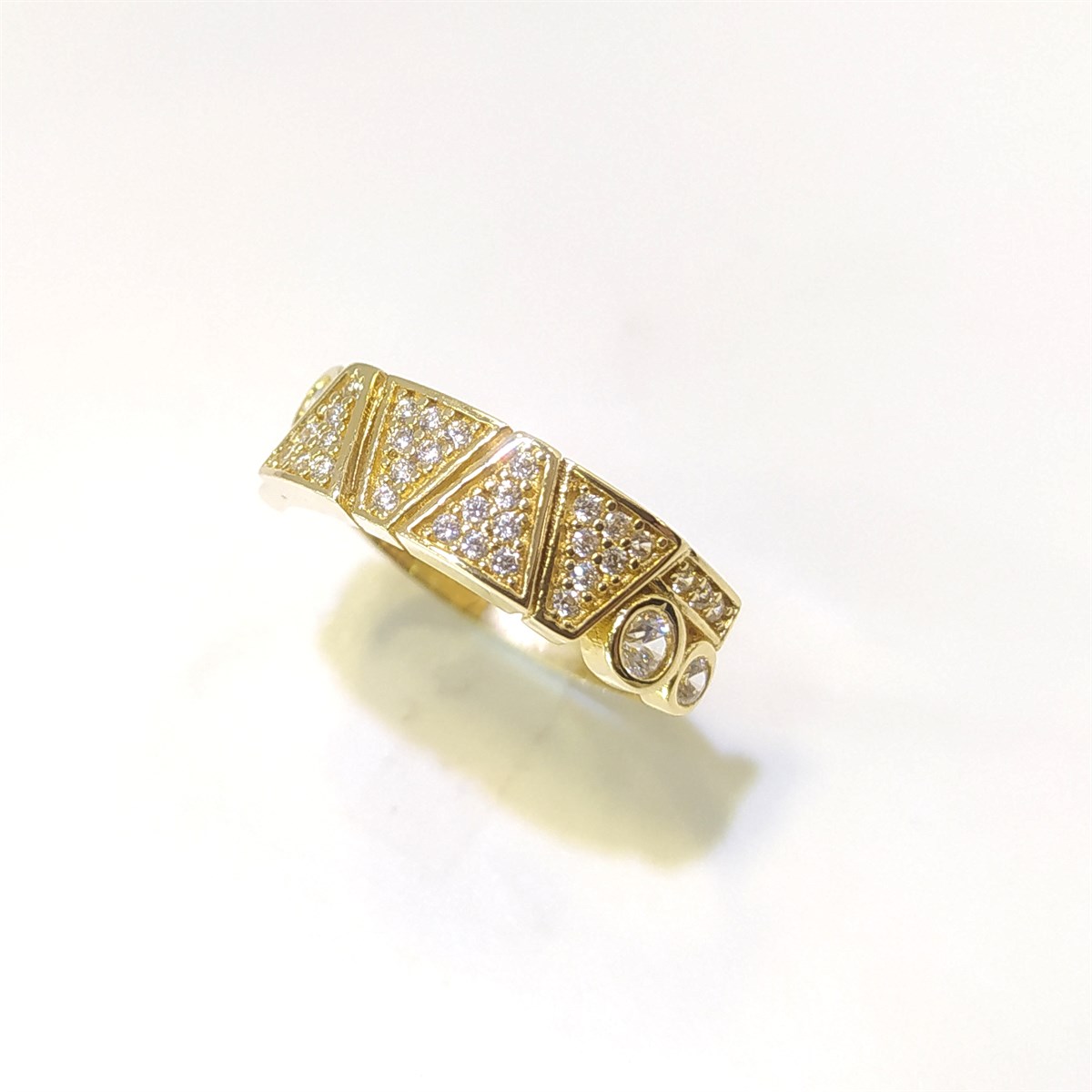 Piramit Yüzük 14 Ayar Altın