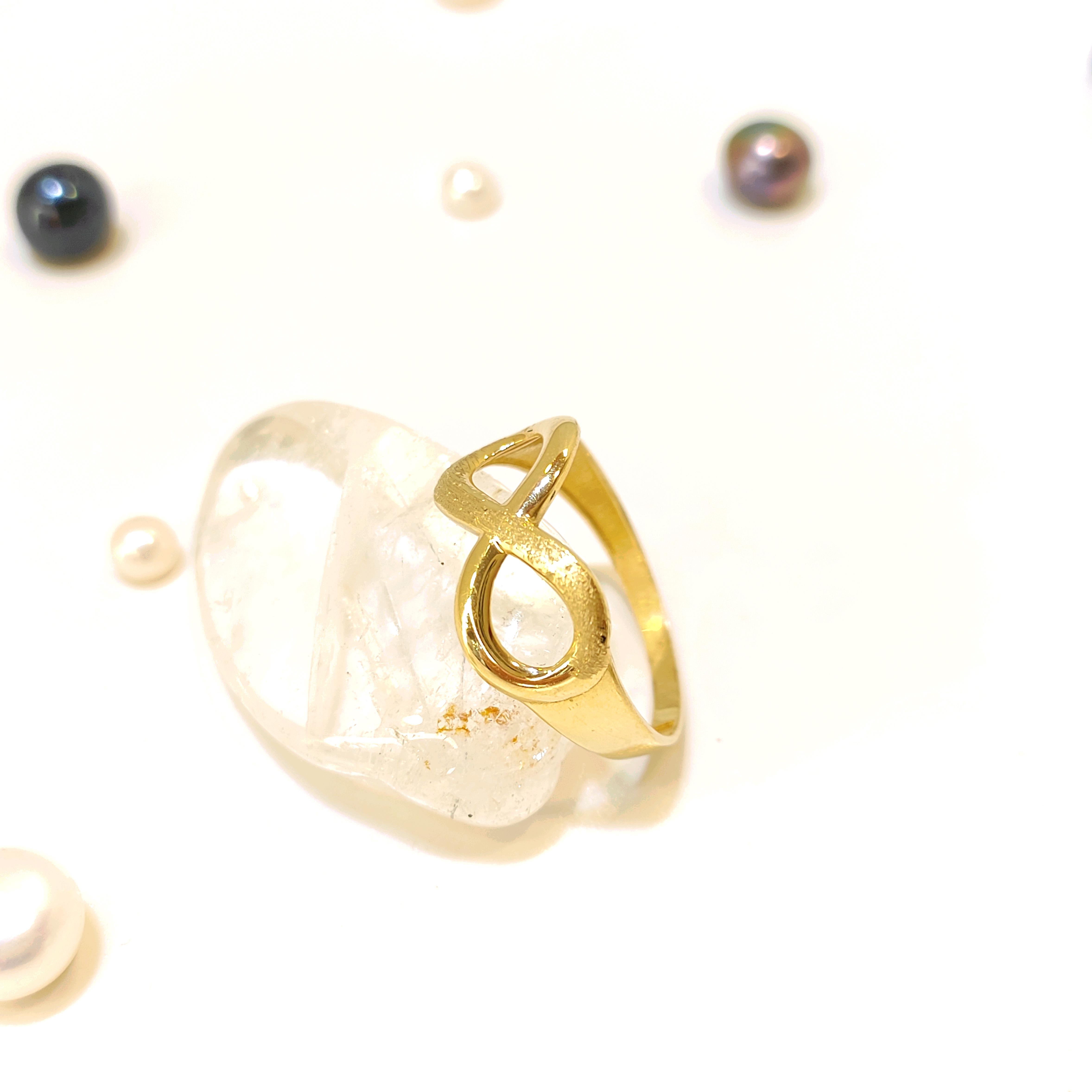 Sonsuzluk Taşsız Yüzük 14 Ayar Altın HD VİDEOLU