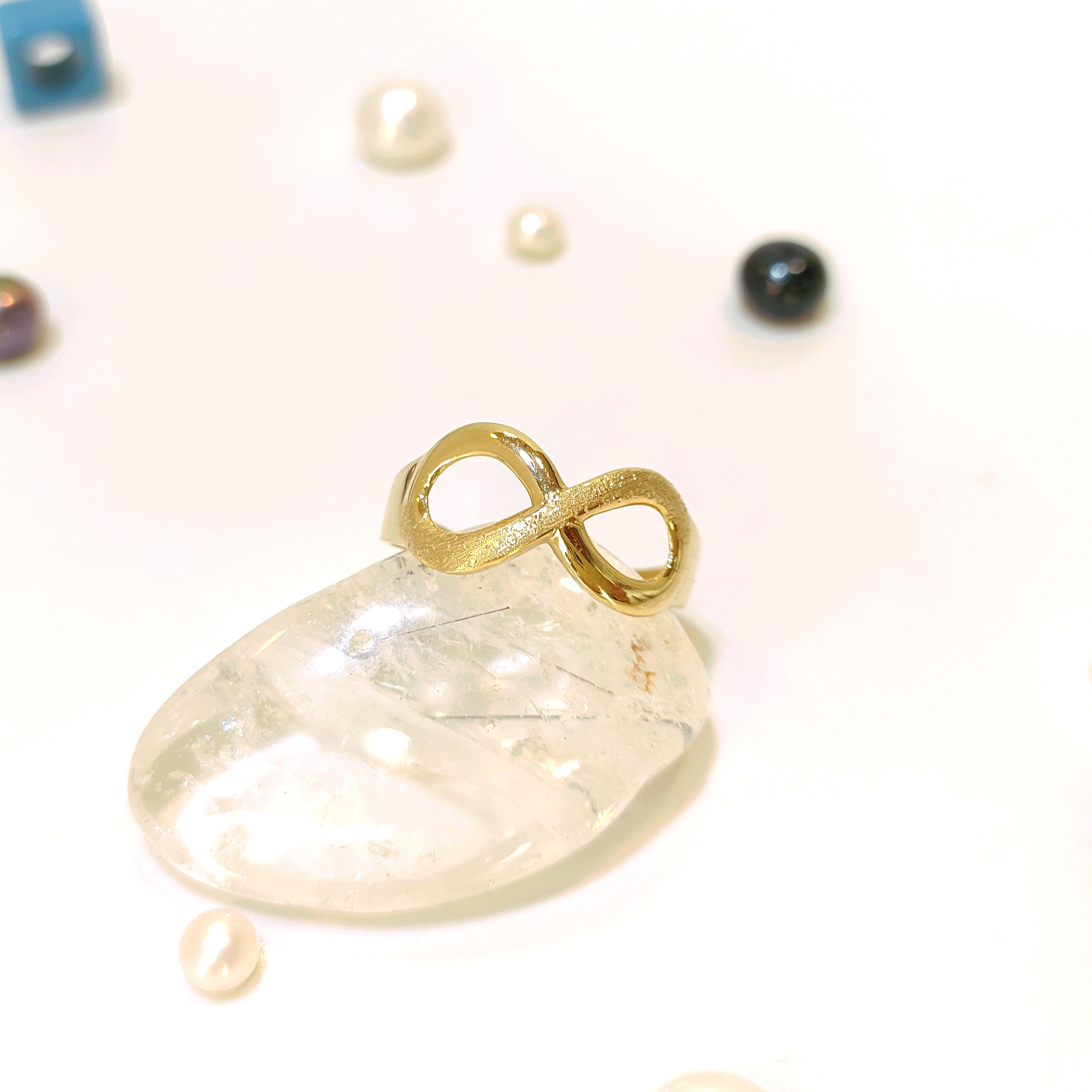 Sonsuzluk Taşsız Yüzük 14 Ayar Altın HD VİDEOLU