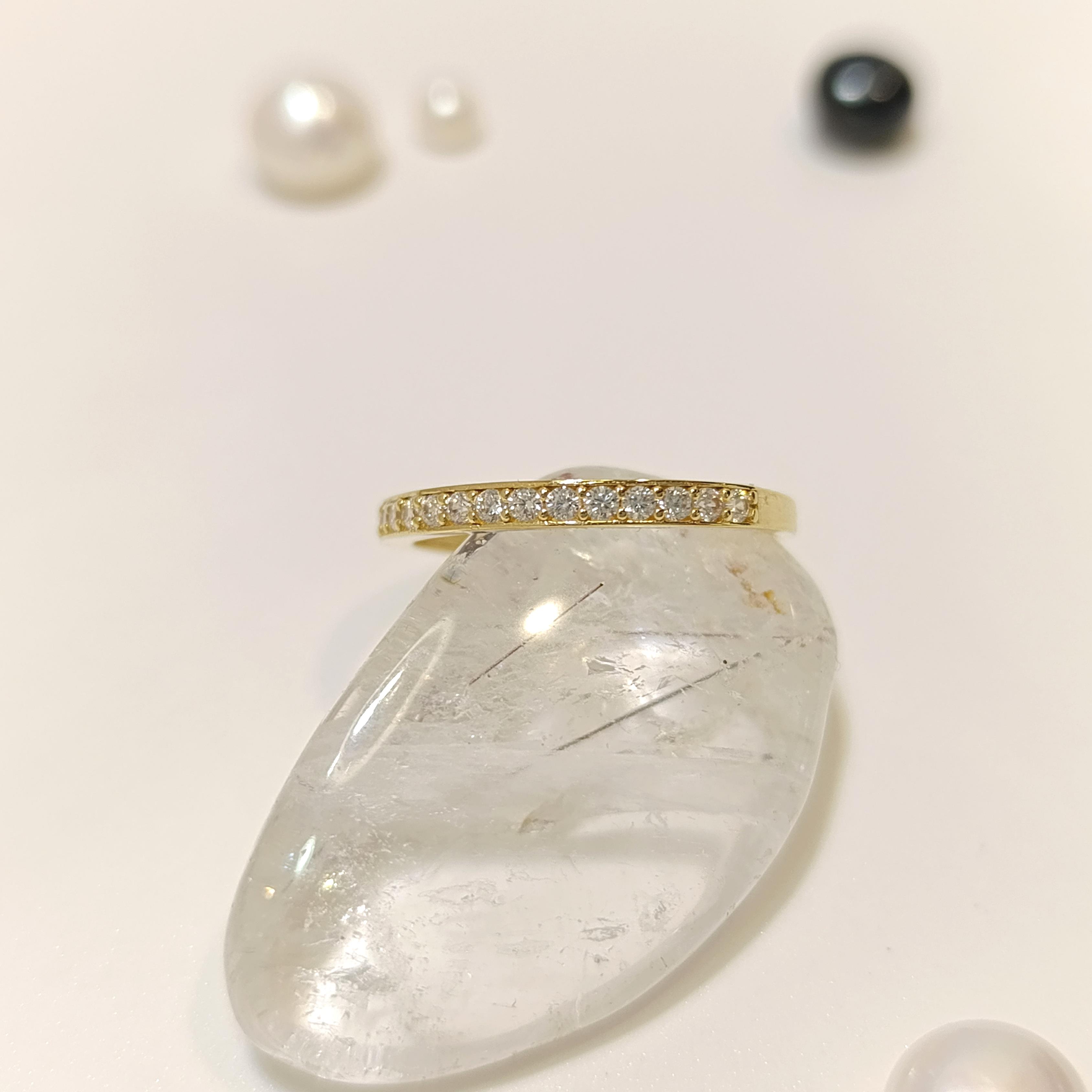 Su Yolu Taşlı Yüzük 14 Ayar Altın HD VİDEOLU