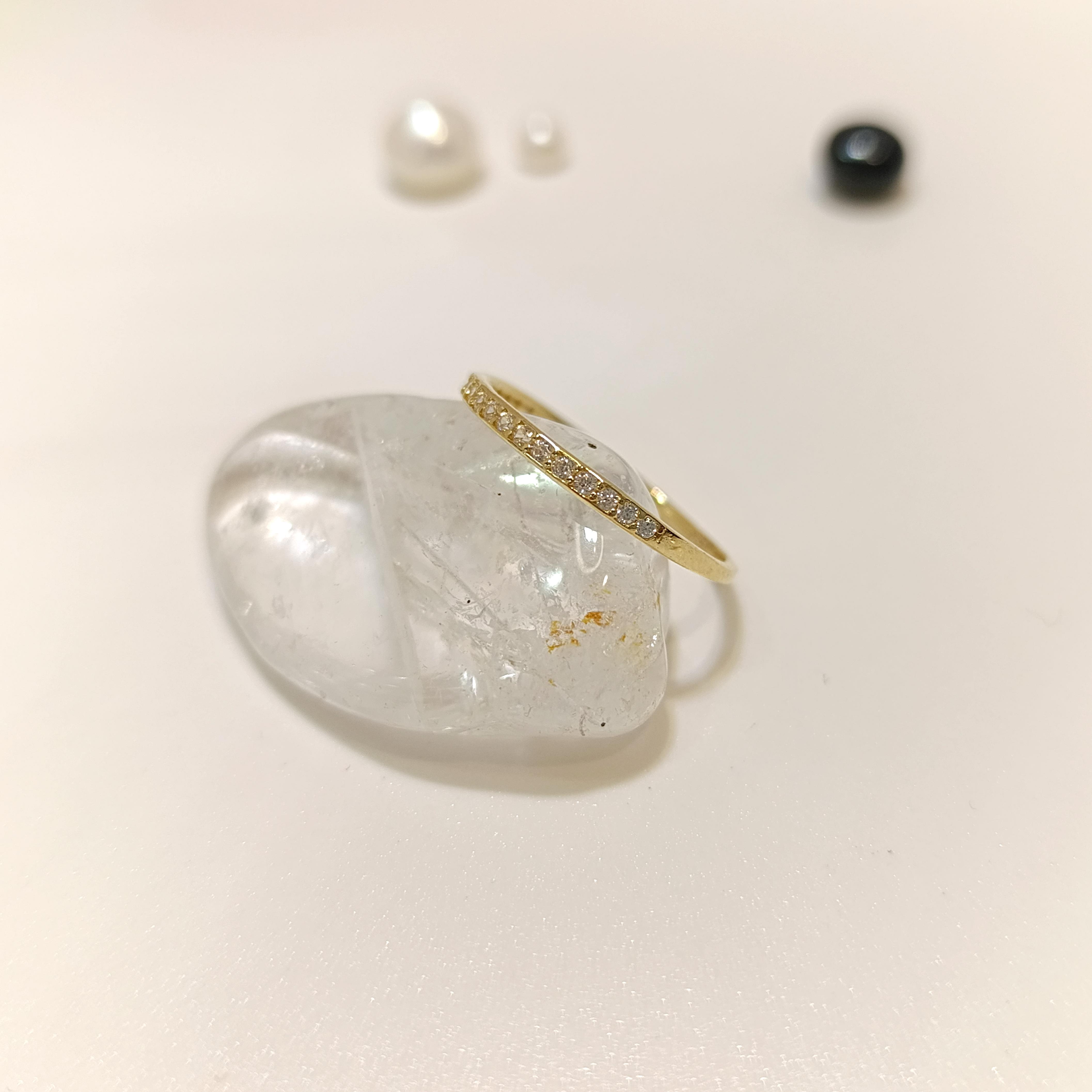 Su Yolu Taşlı Yüzük 14 Ayar Altın HD VİDEOLU