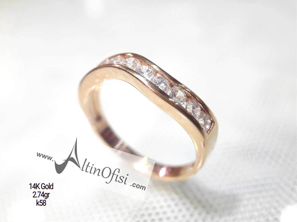 Su yolu Yüzük 14 Ayar Altın