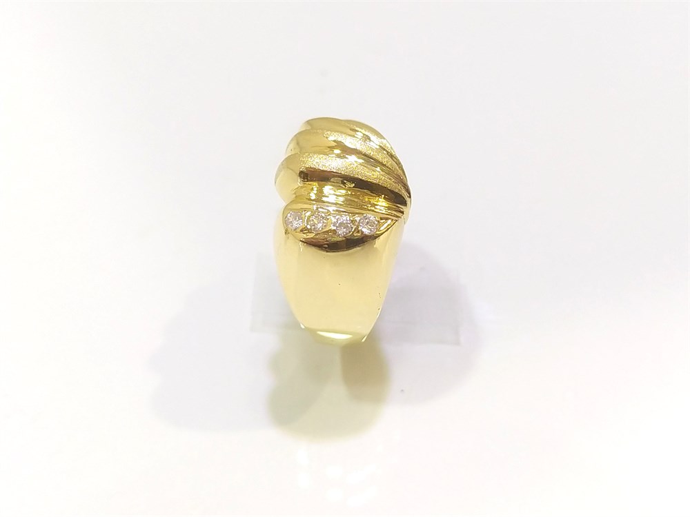 TAşlı İstiridye Yüzük 14 Ayar Altın