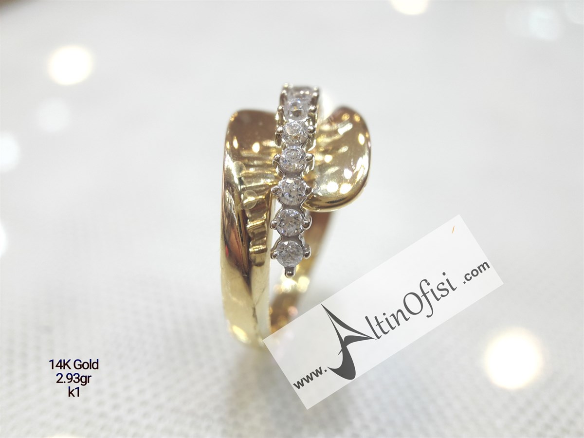 Taşlı Yüzük 14 Ayar Altın