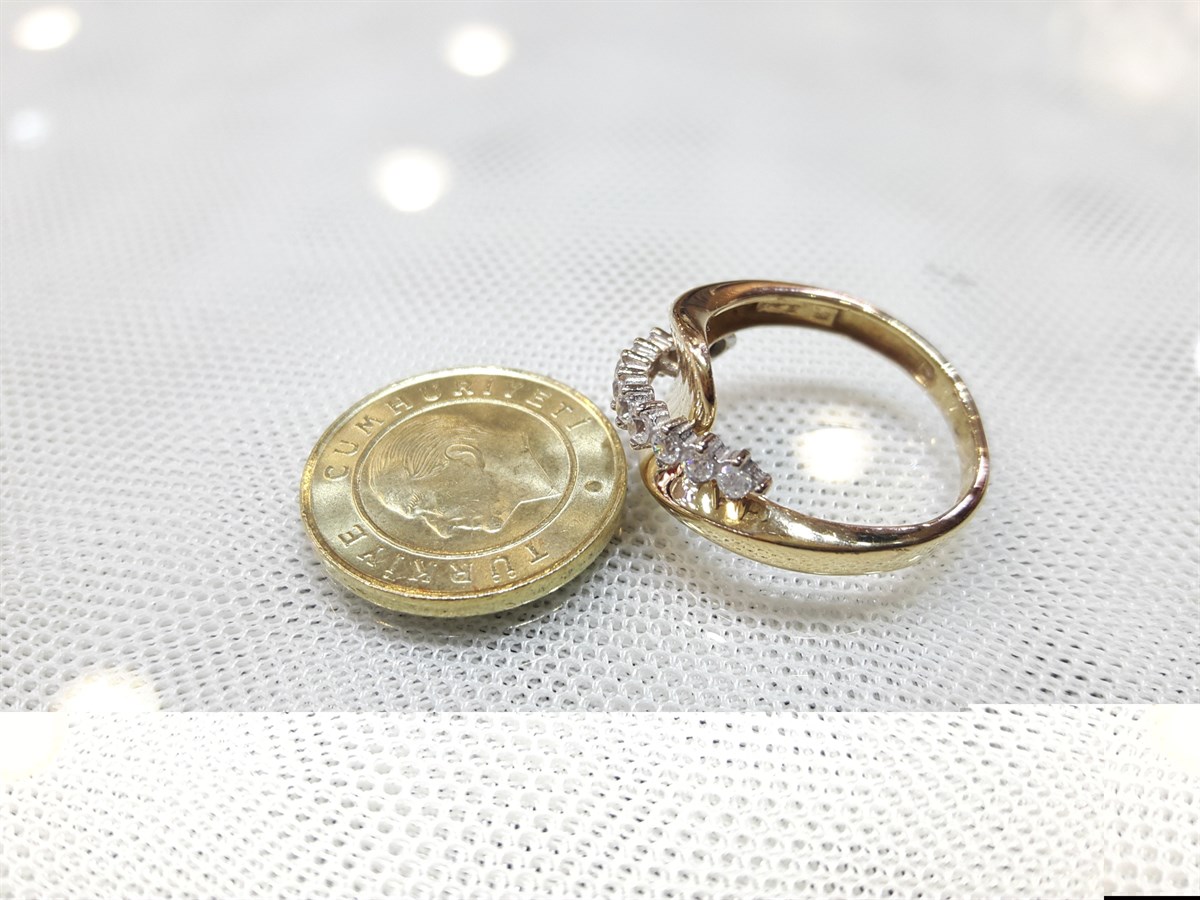 Taşlı Yüzük 14 Ayar Altın