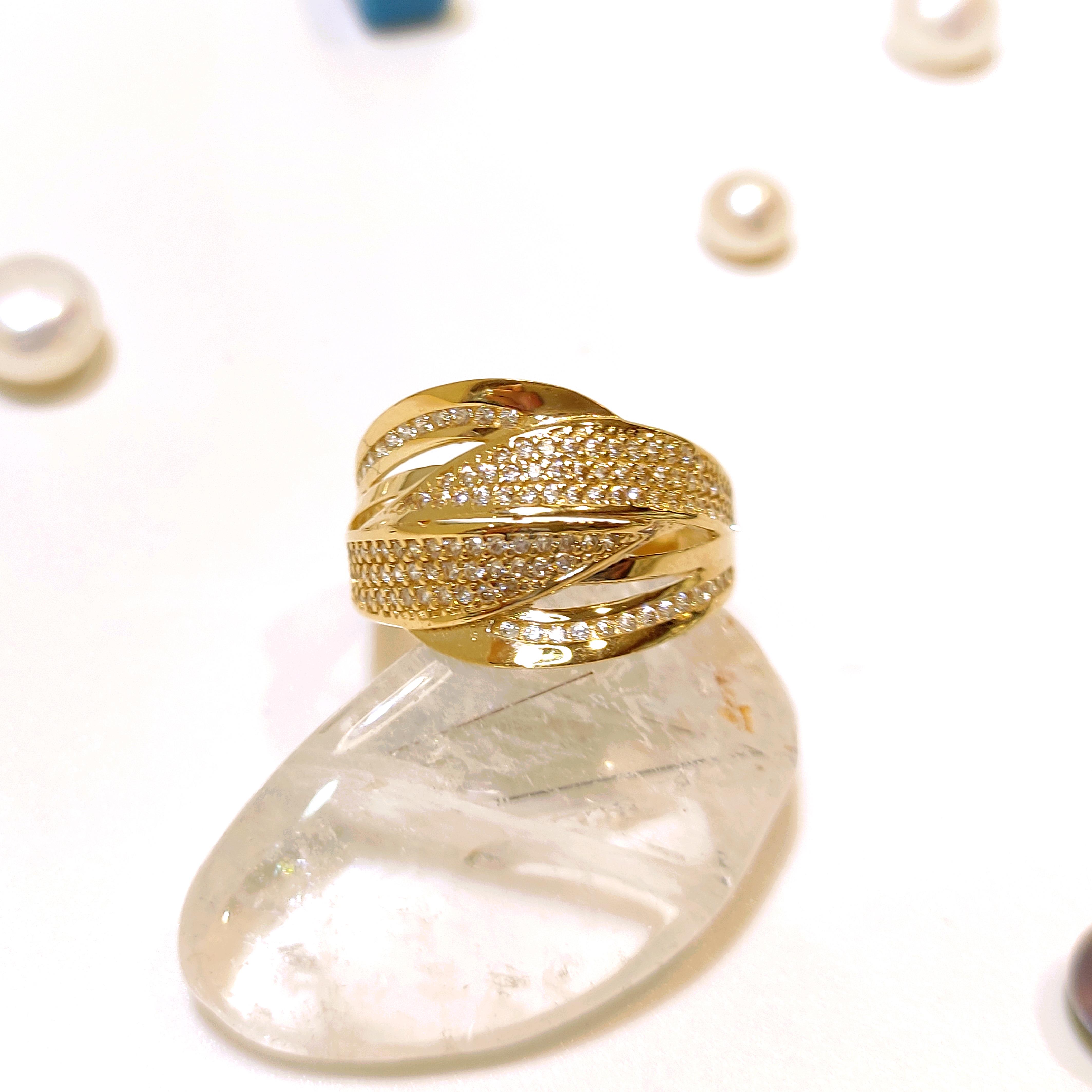 Taşlı Yüzük 14 Ayar Altın HD VİDEOLU