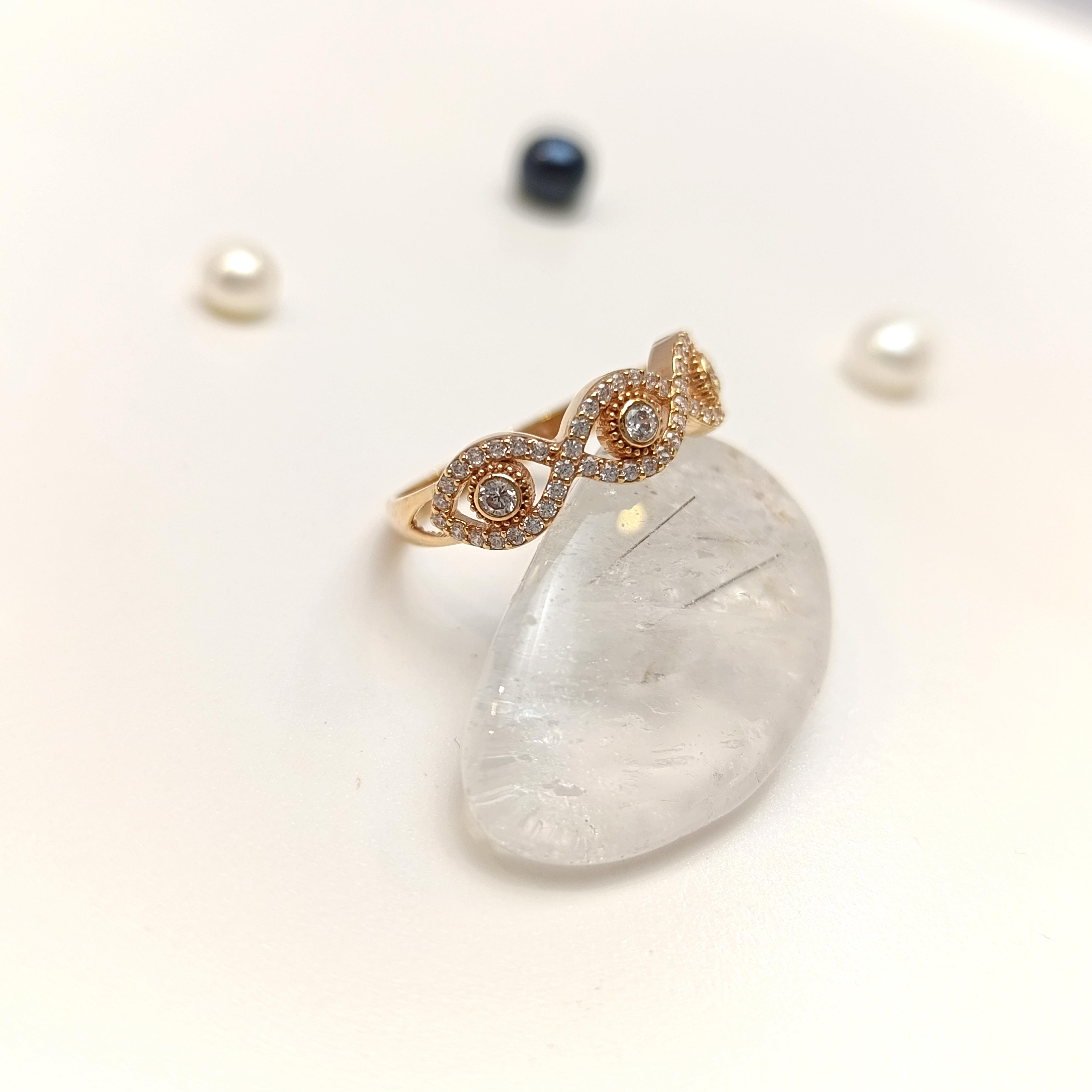 Taşlı Yüzük 14 Ayar Altın HD VİDEOLU