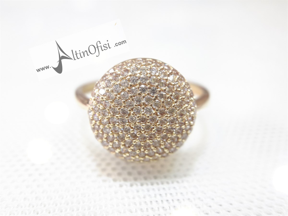 Taşlı Yüzük Sarı 14 Ayar Altın